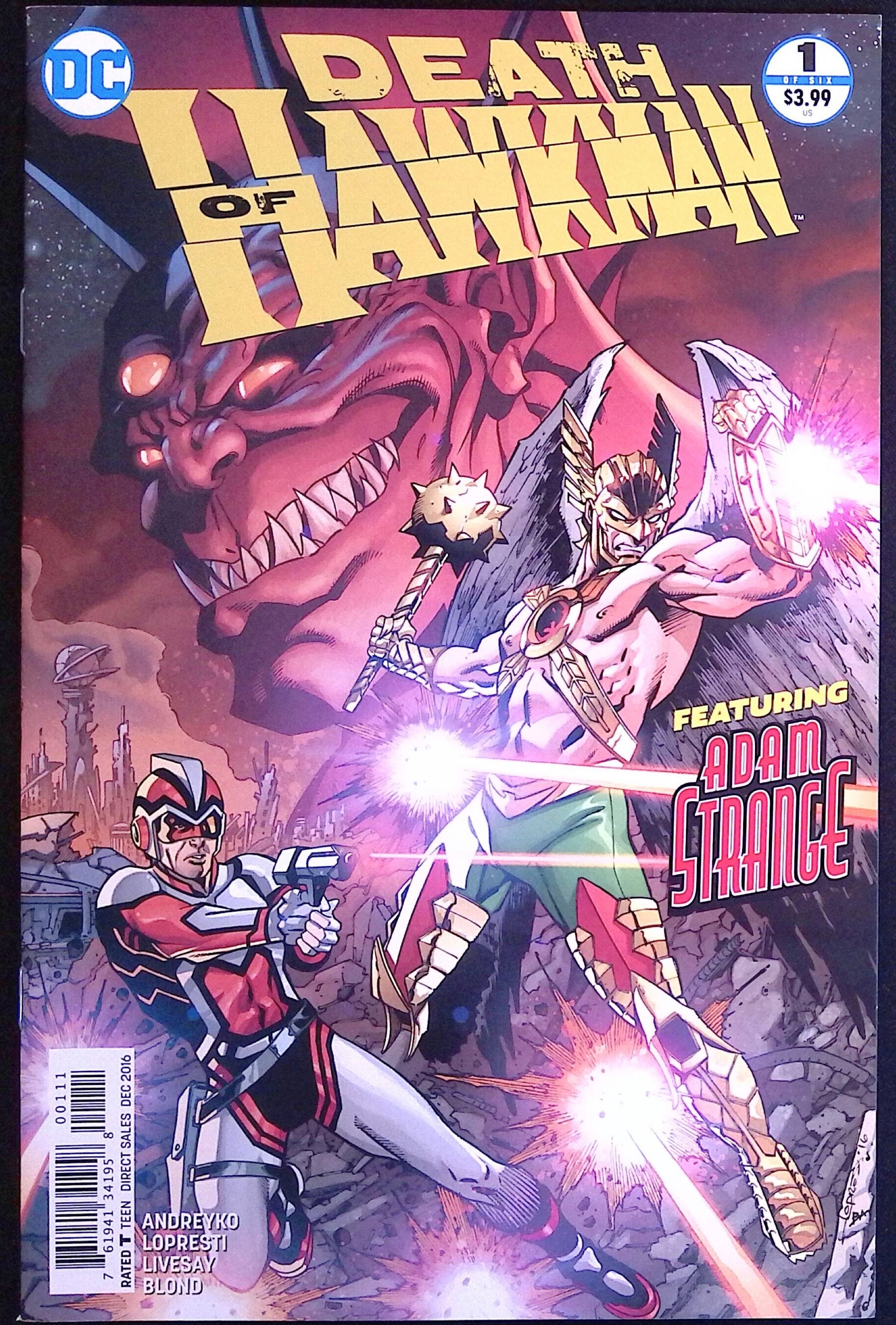 Death of Hawkman # 1 2016 NM
