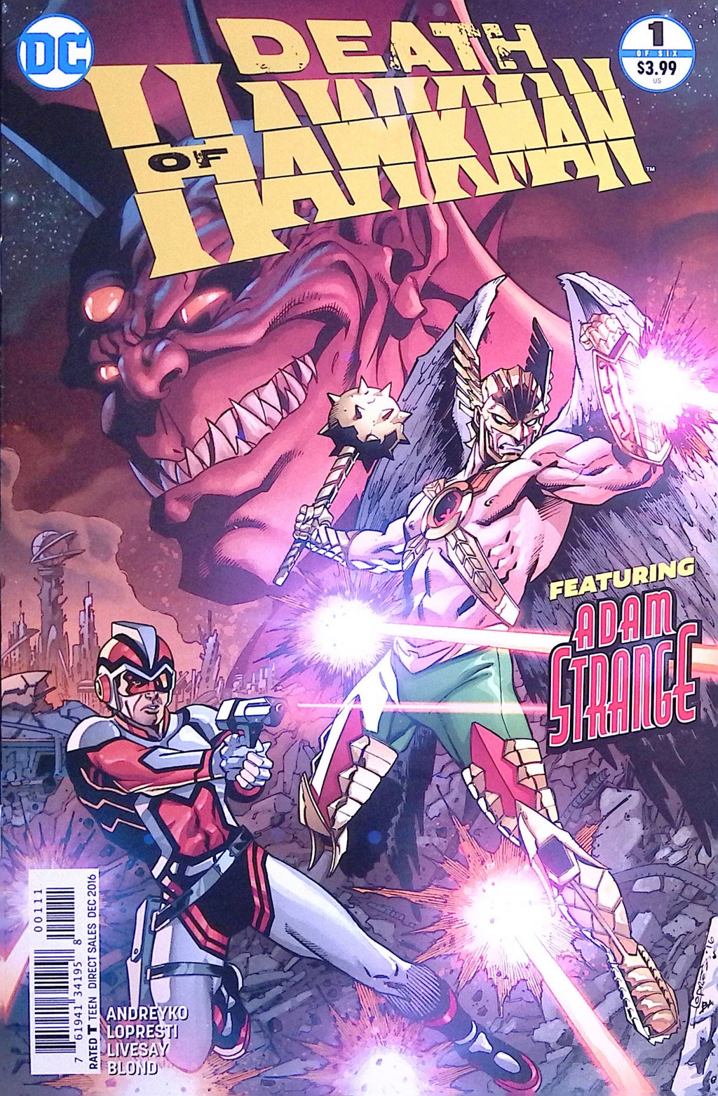 Death of Hawkman # 1 2016 NM