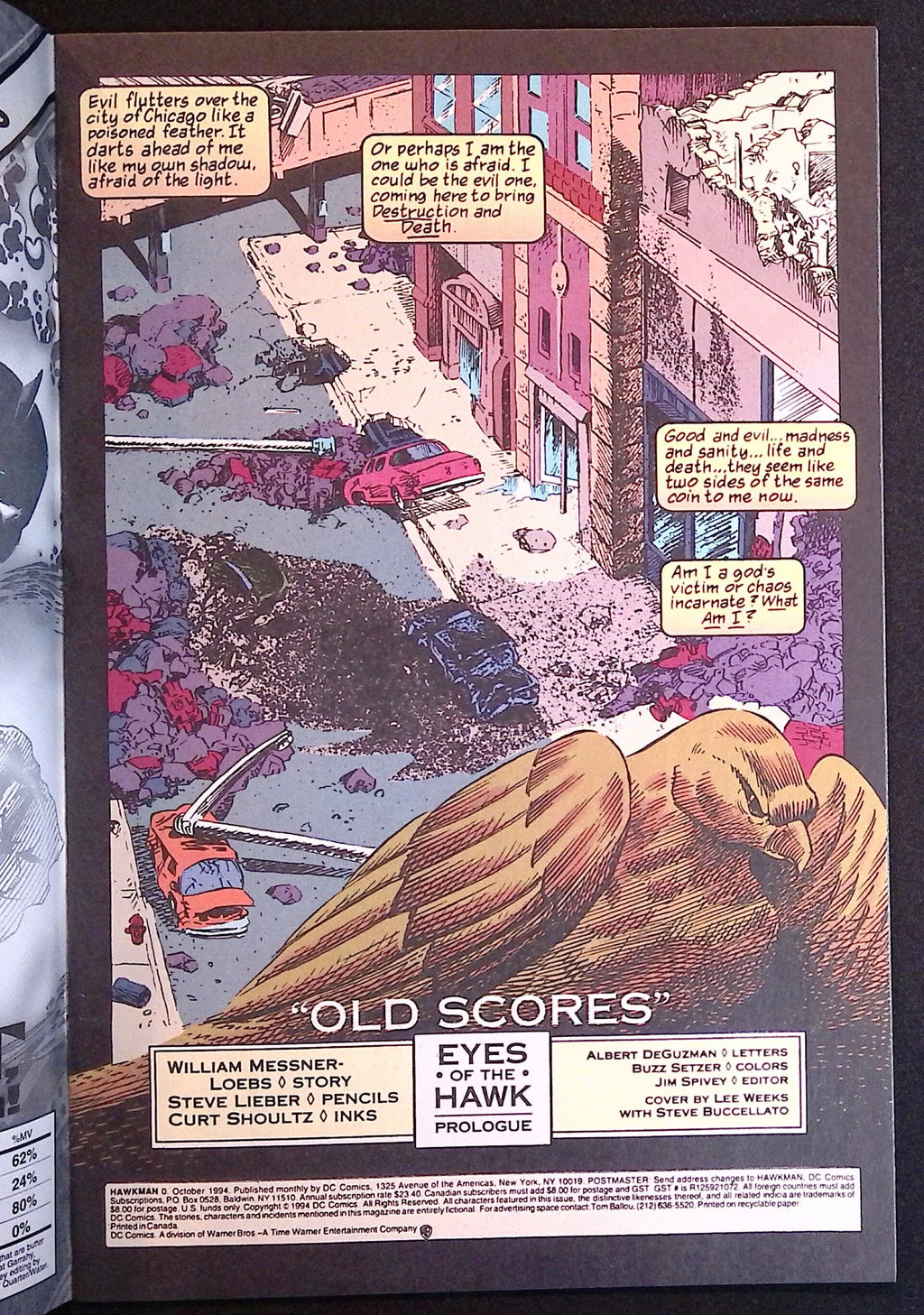 Hawkman # 0 1994 NM-