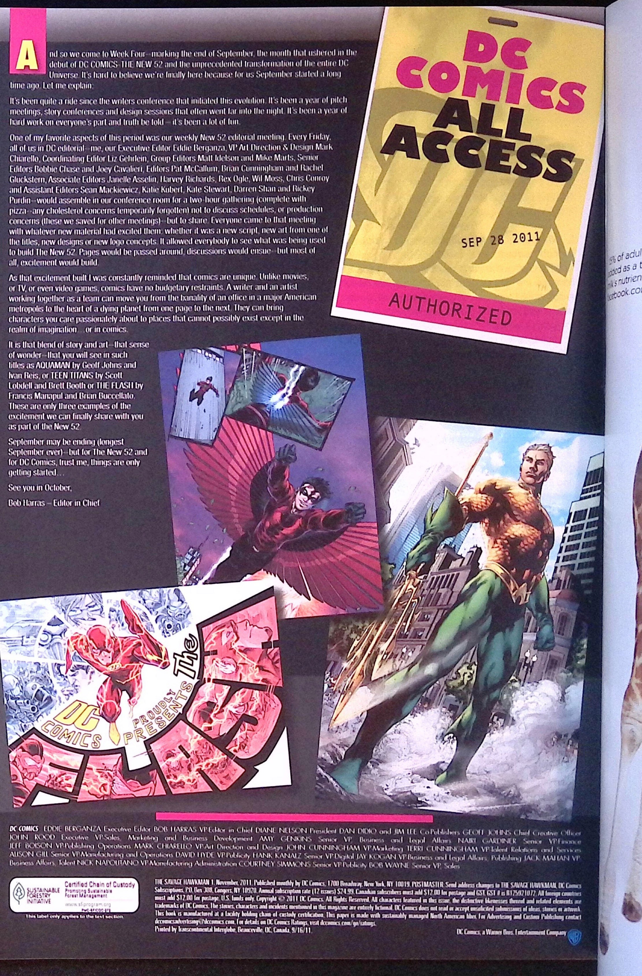 The Savage Hawkman # 1 2011 NM-