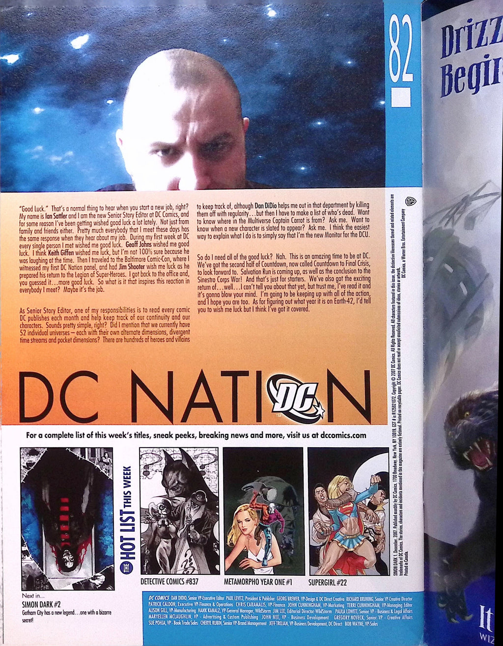 Simon Dark # 1 2007 VF+