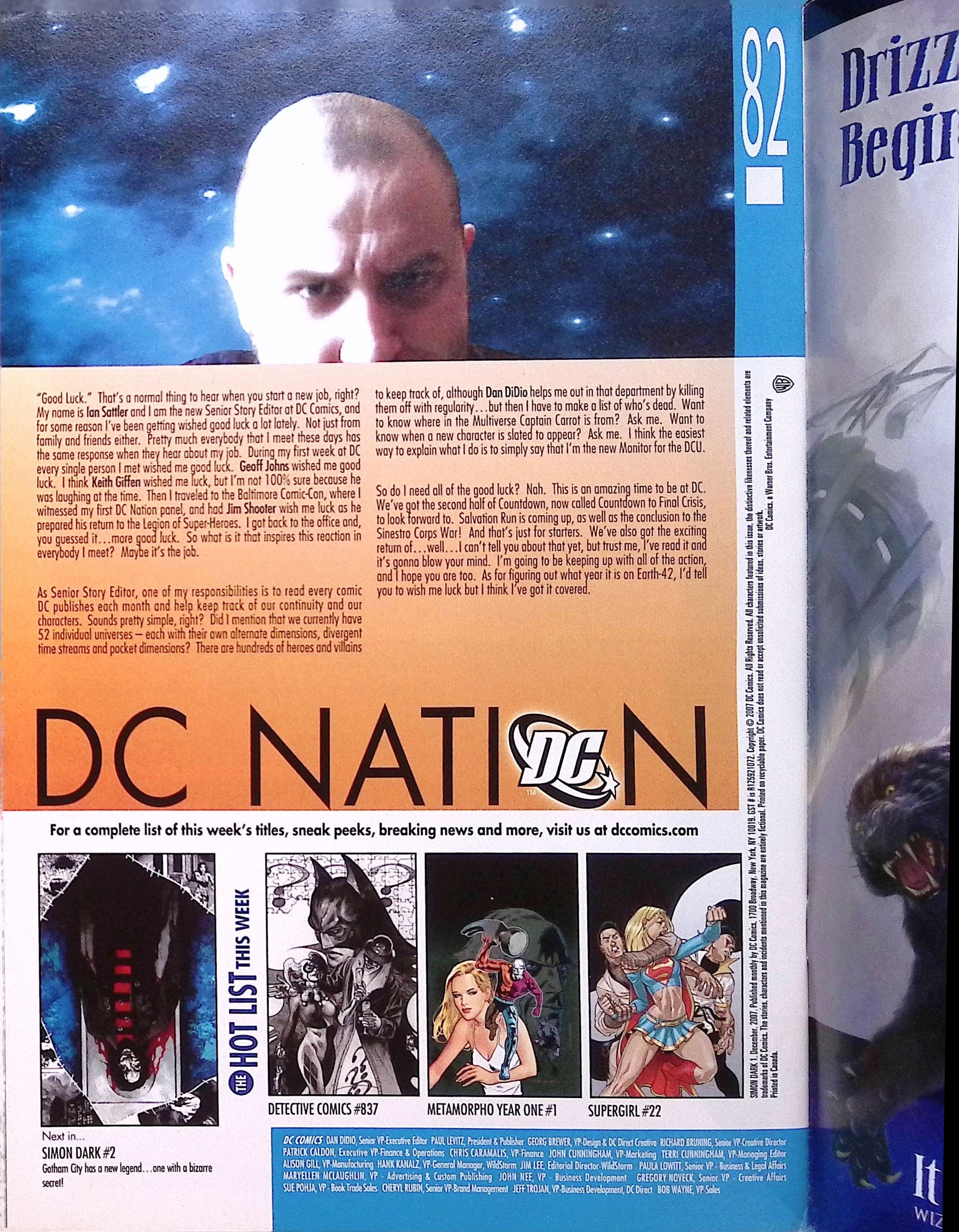 Simon Dark # 1 2007 VF+