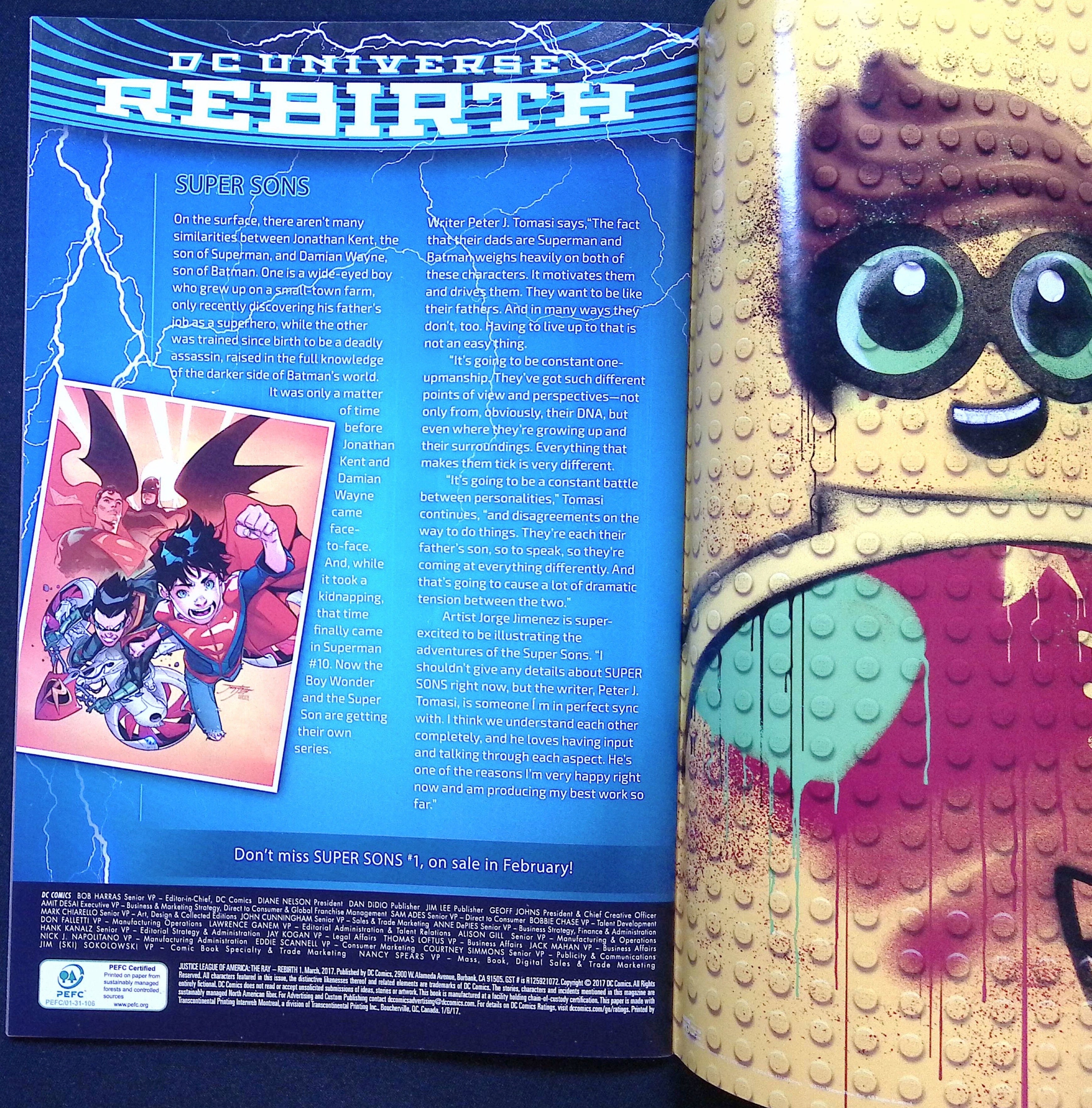 Justice League of America: The Ray Rebirth # 1 2017 NM