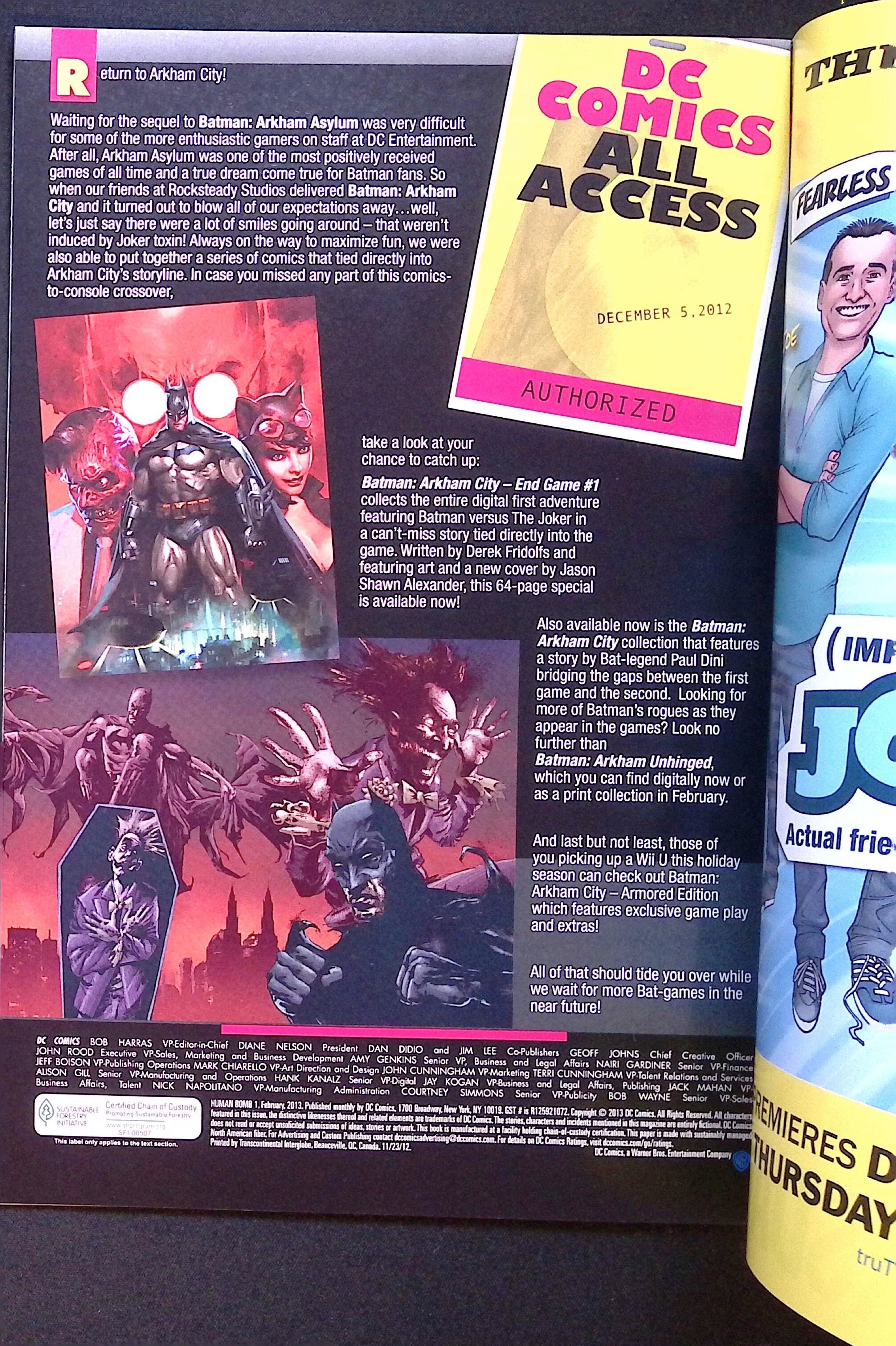 Human Bomb # 1 2012 NM-