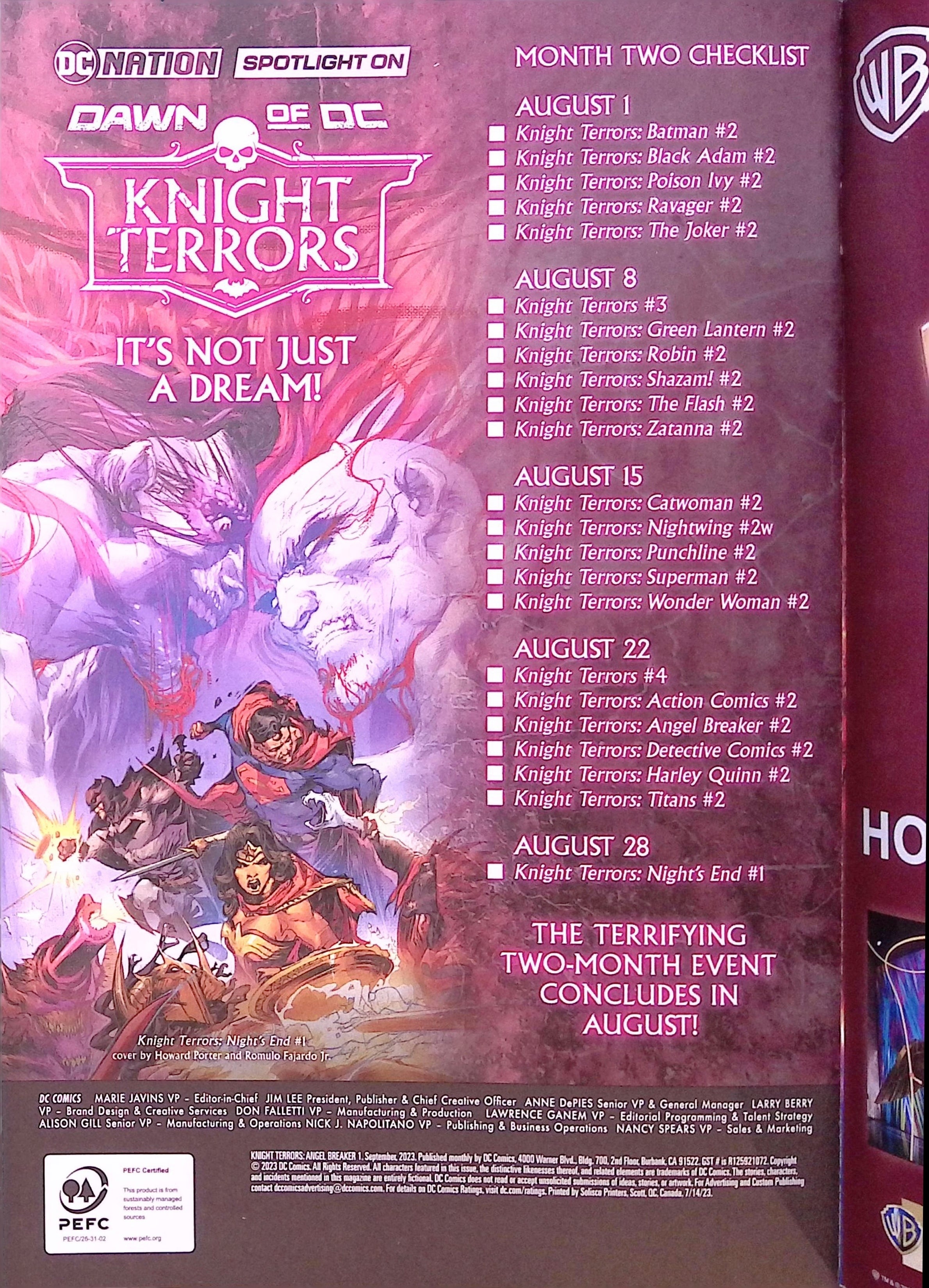 Knight Terrors: Angel Breaker # 1 2023 NM-