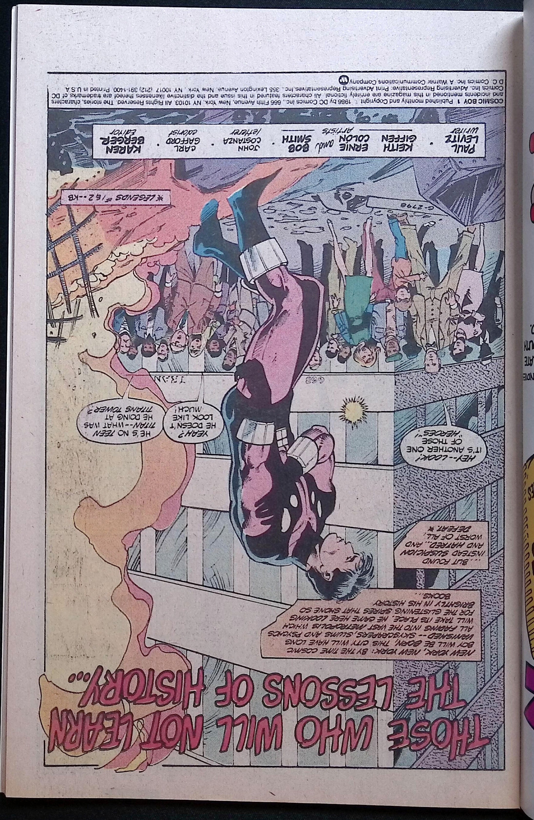 Cosmic Boy # 1 1986 NM