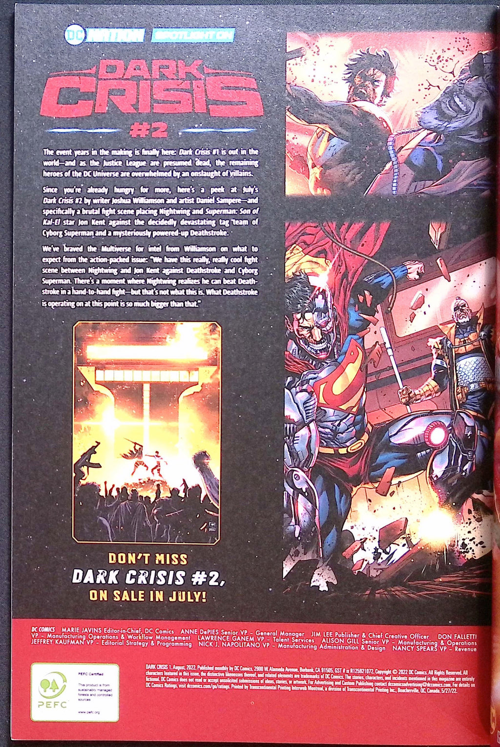 Dark Crisis # 1 2022 NM-
