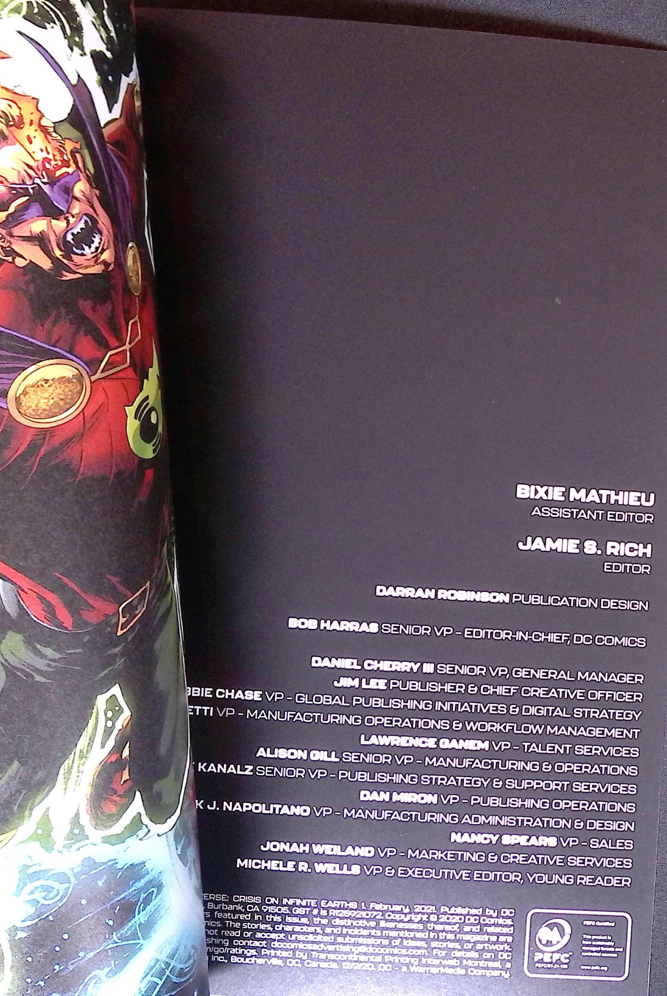 Tales from the Dark Multiverse: Crisis on Infinite Earths # 1 2020 NM