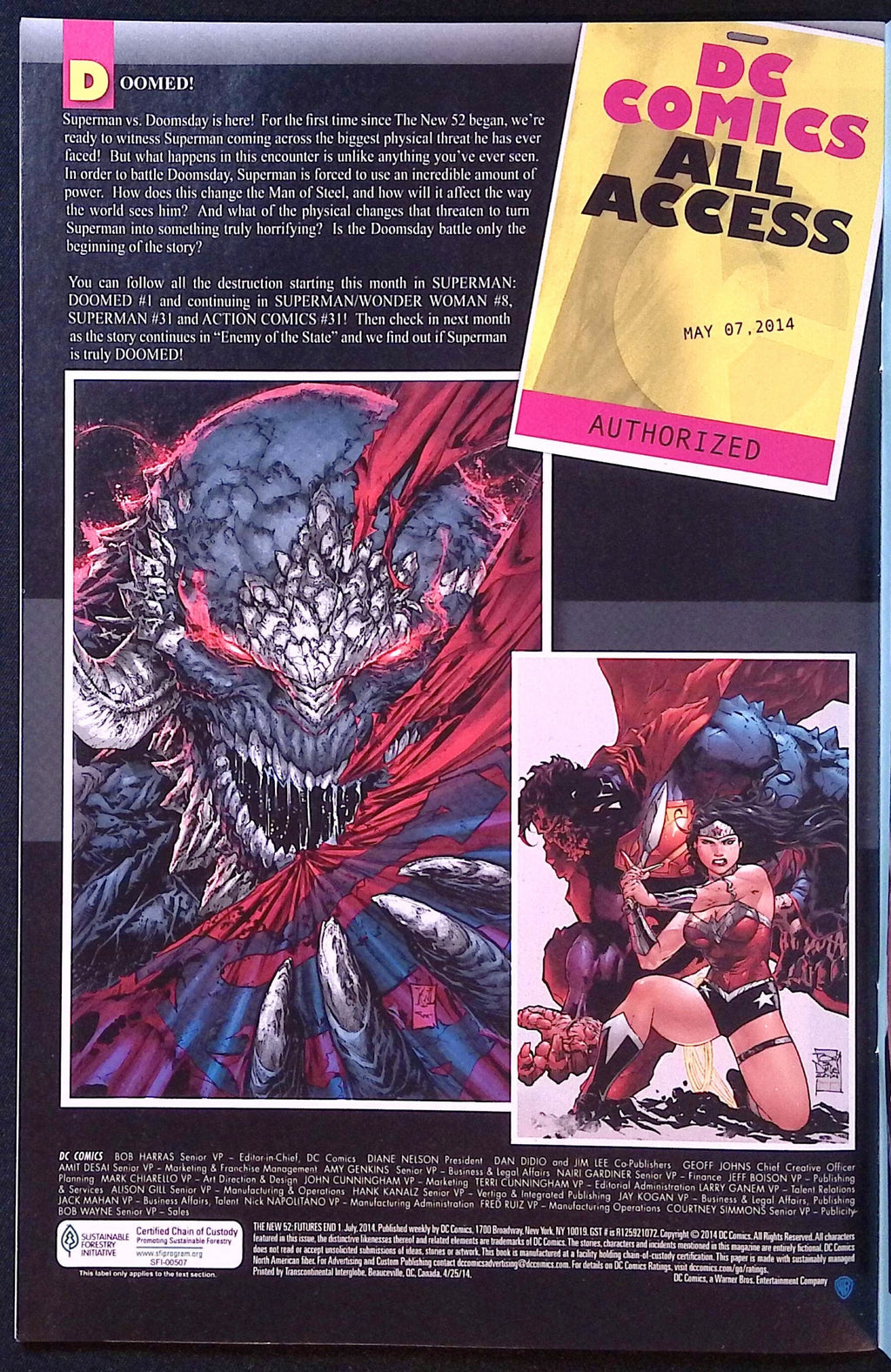 The New 52: Futures End # 1 2014 NM-