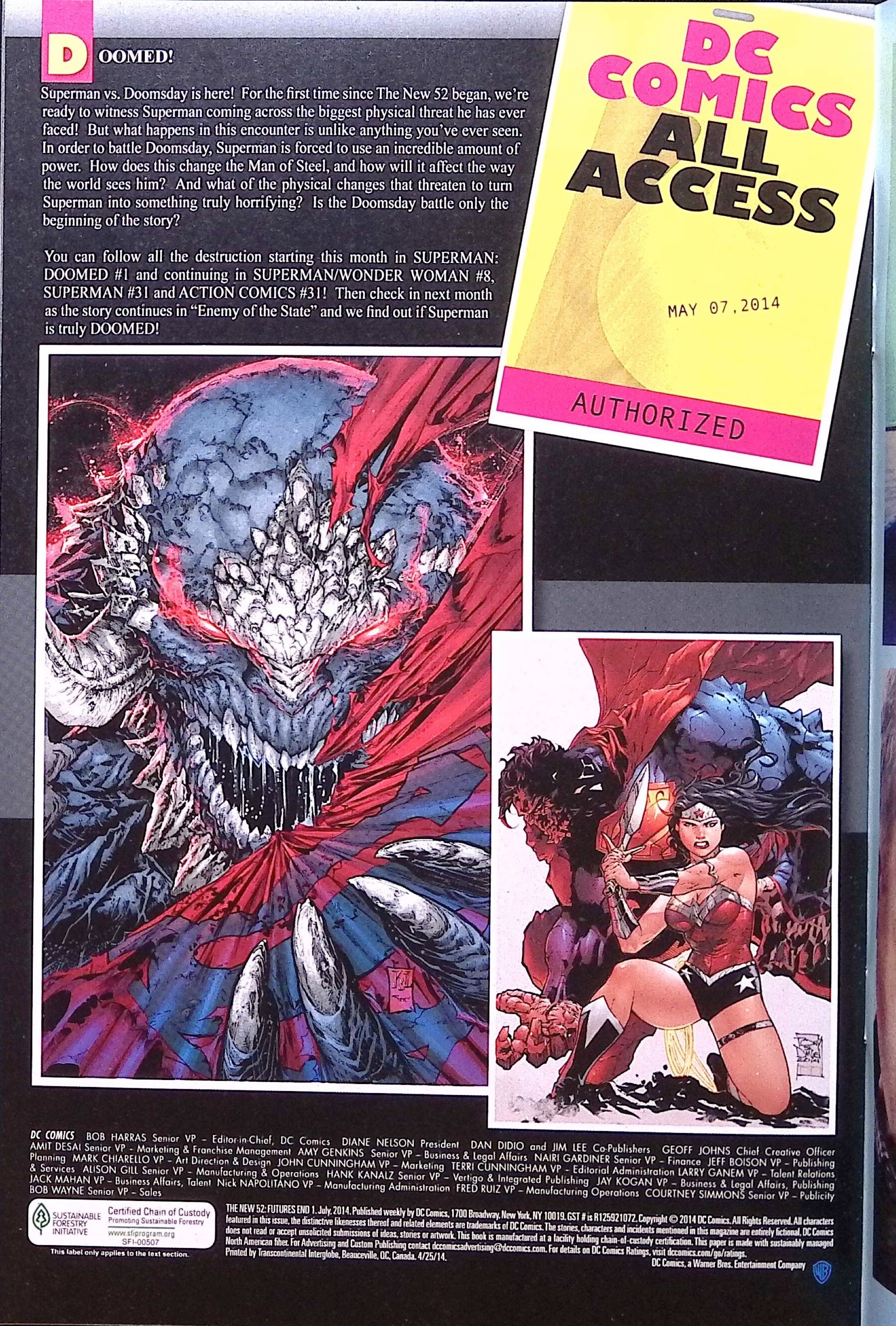 The New 52: Futures End # 1 2014 NM-