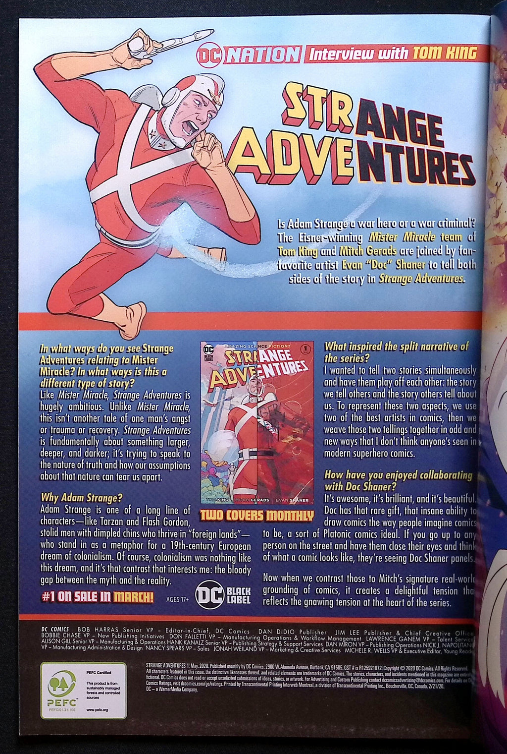 Strange Adventures # 1 Shaner Variant 2020 NM-