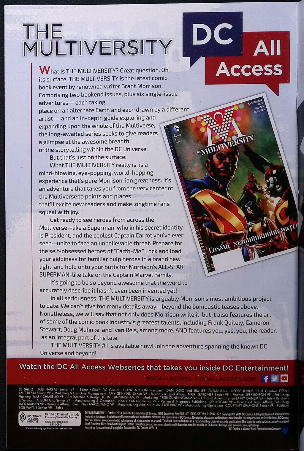 The Multiversity # 1 2014 NM-