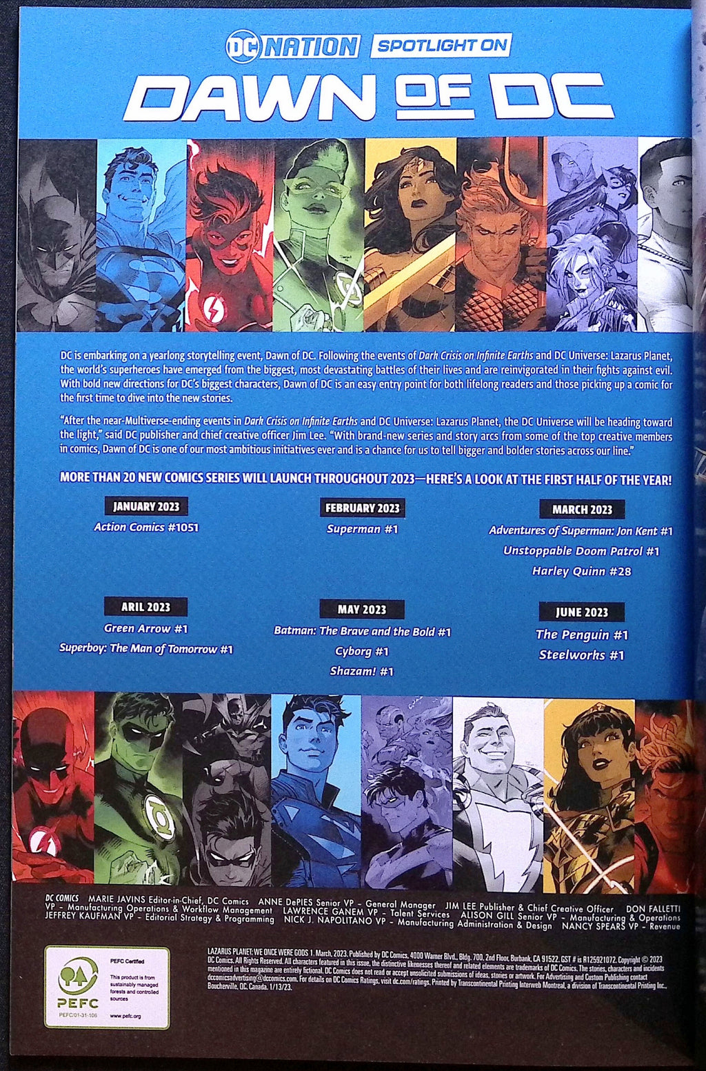 Lazarus Planet: We Once Were Gods # 1 2023 NM
