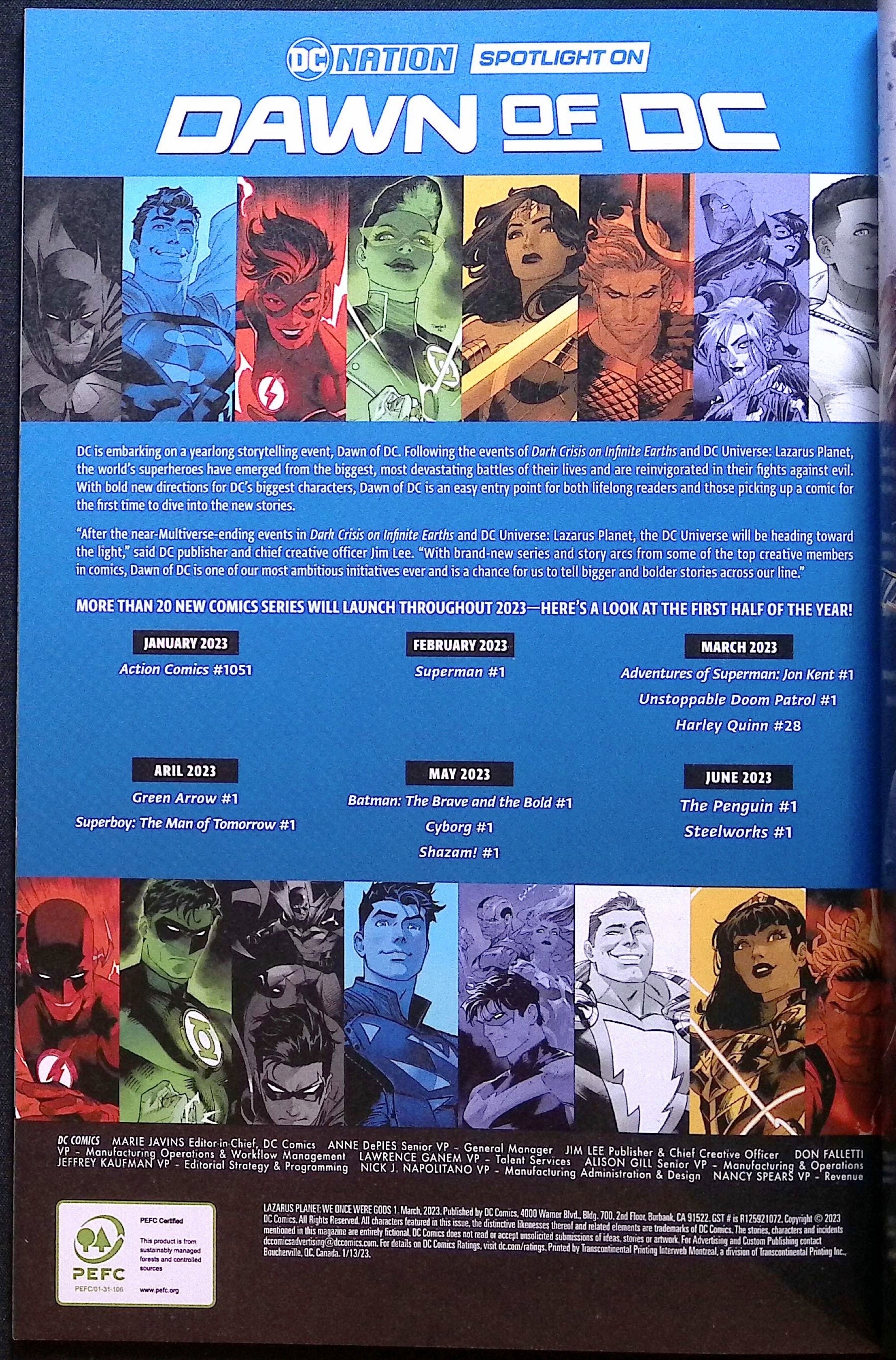 Lazarus Planet: We Once Were Gods # 1 2023 NM