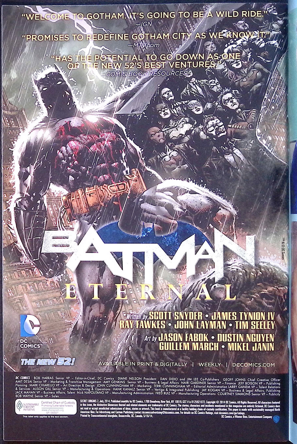 Secret Origins # 2 2014 NM