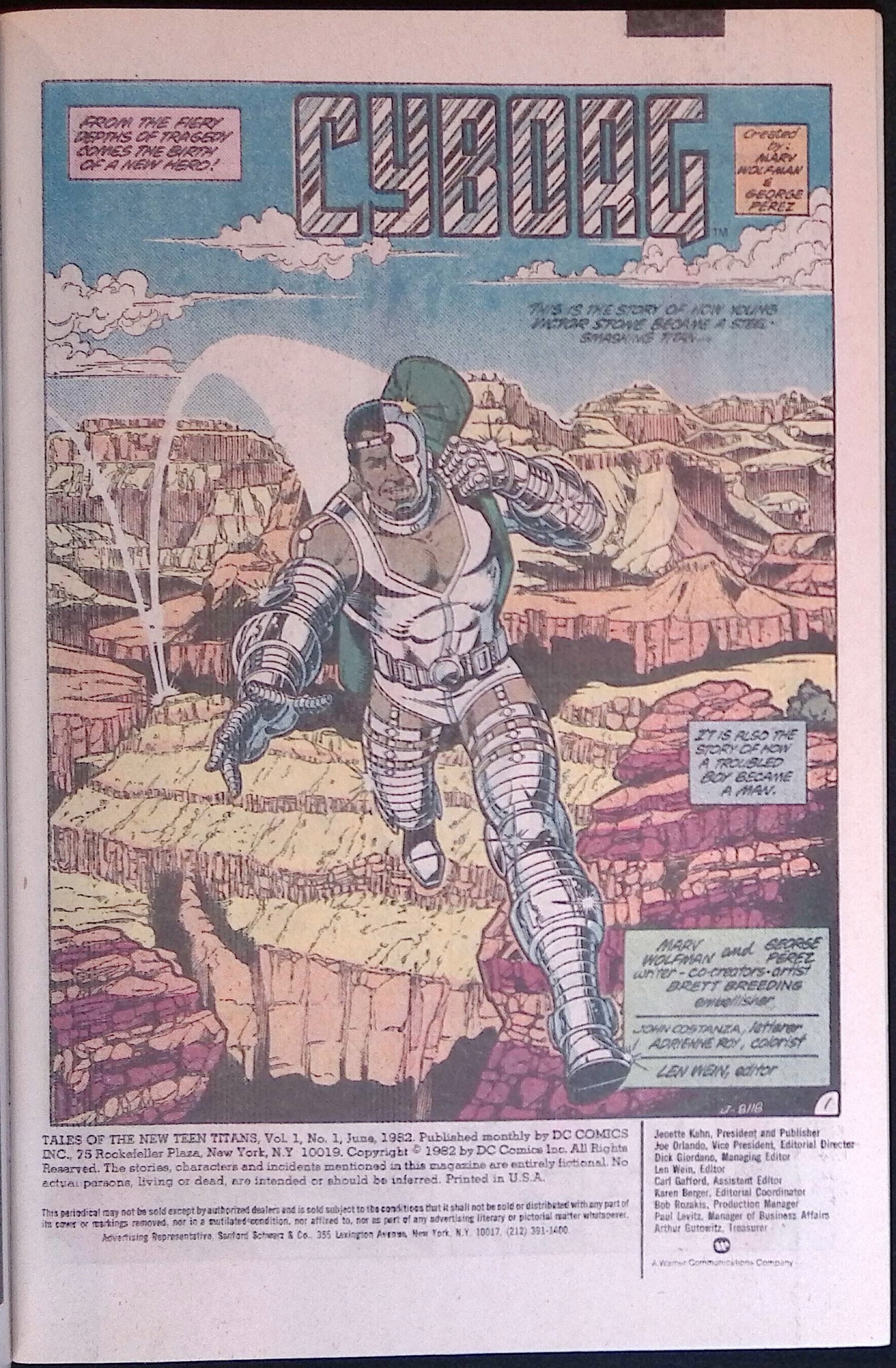 Tales of the New Teen Titans: Cyborg # 1 1982 NM-