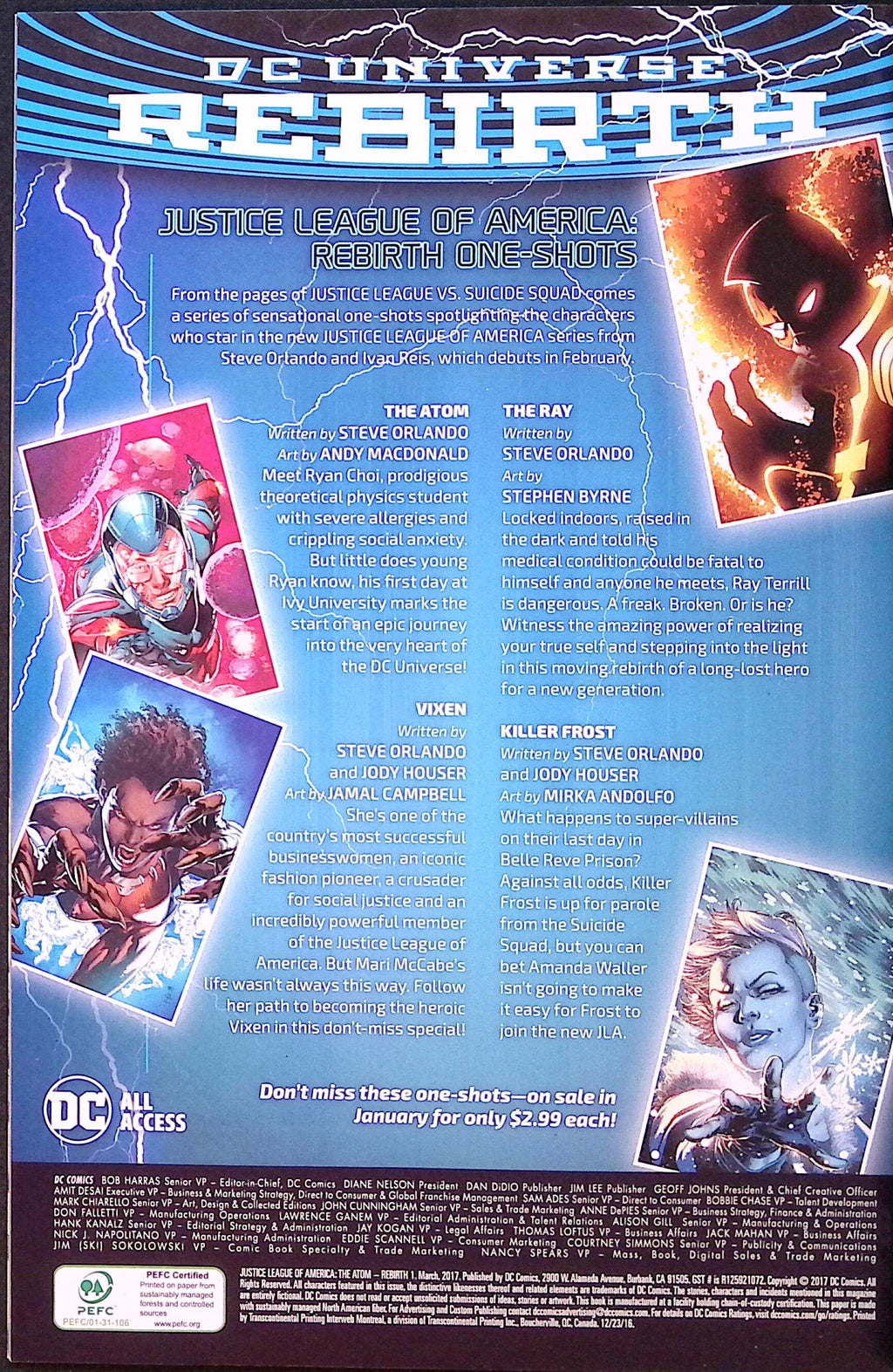 Justice League of America: The Atom Rebirth # 1 2017 NM-