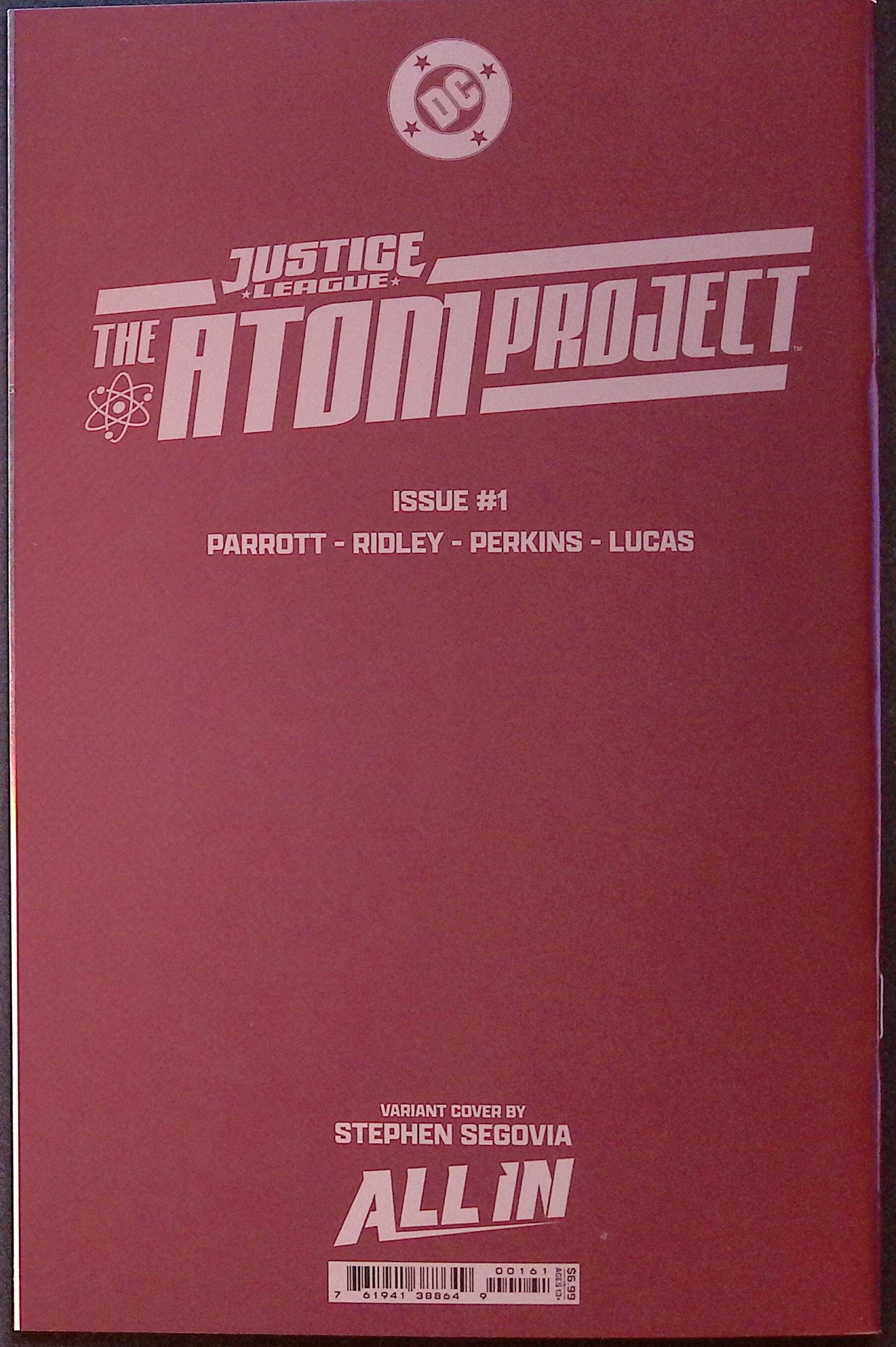 Justice League: The Atom Project # 1 Segovia Foil Variant NM