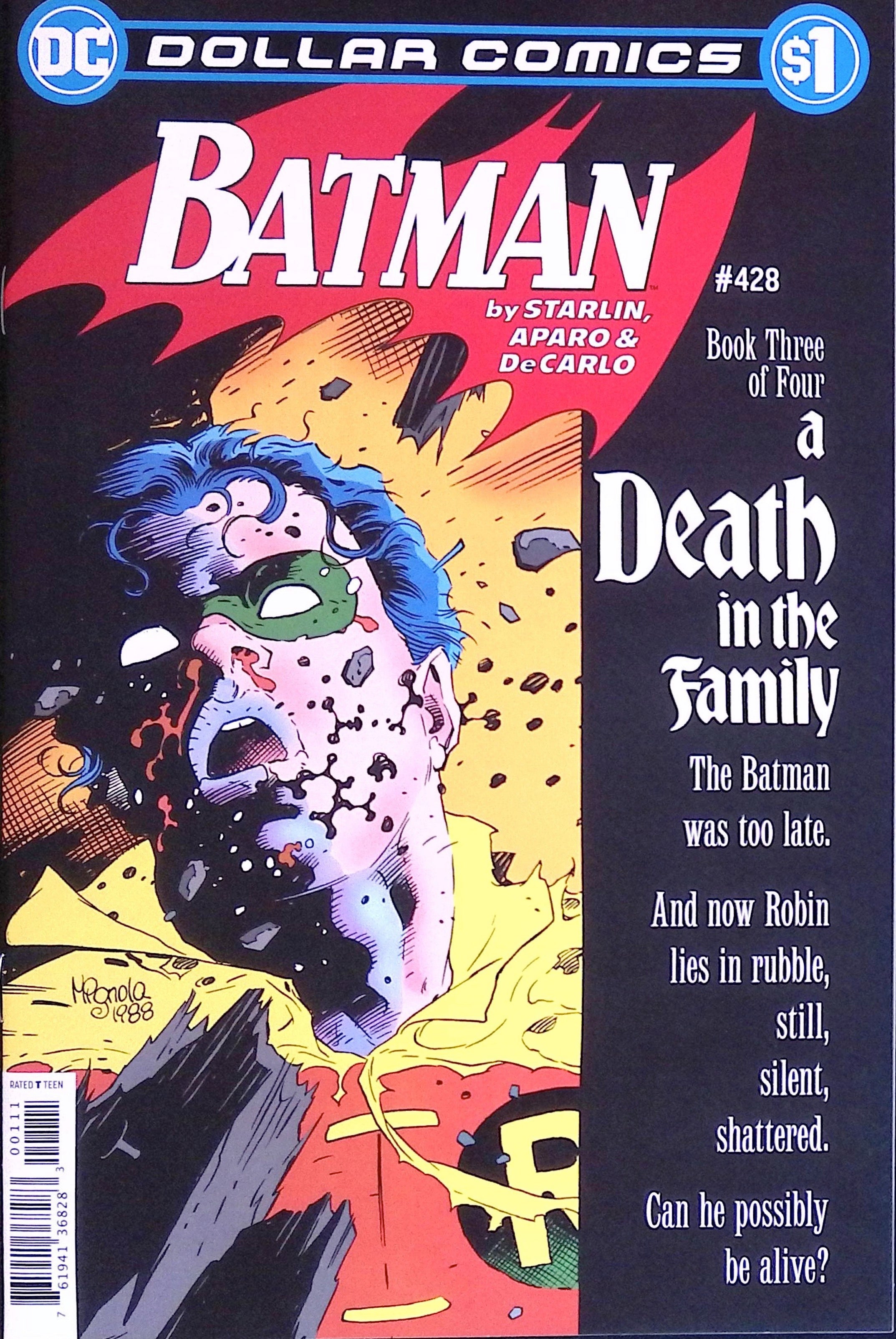 Batman # 428 "A Death in the Family" Book 3 of 4 Dollar Comics Reprint 2020 NM-