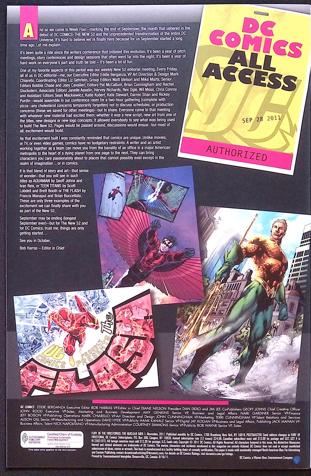 The Fury of Firestorm: The Nuclear Men # 1 2011 NM-