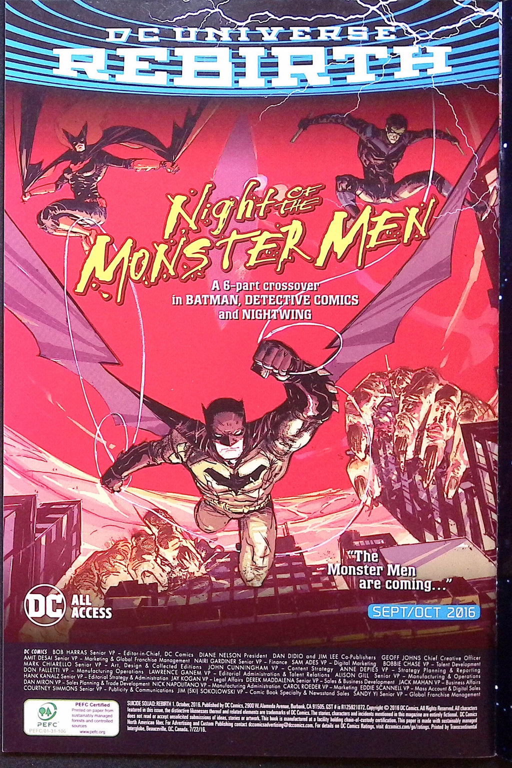Suicide Squad: Rebirth # 1 Conner Variant 2016 NM-