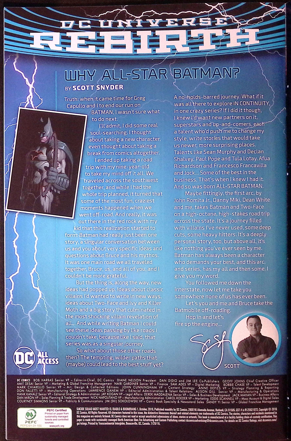 Suicide Squad Most Wanted: El Diablo and Boomerang # 1 2016 NM-
