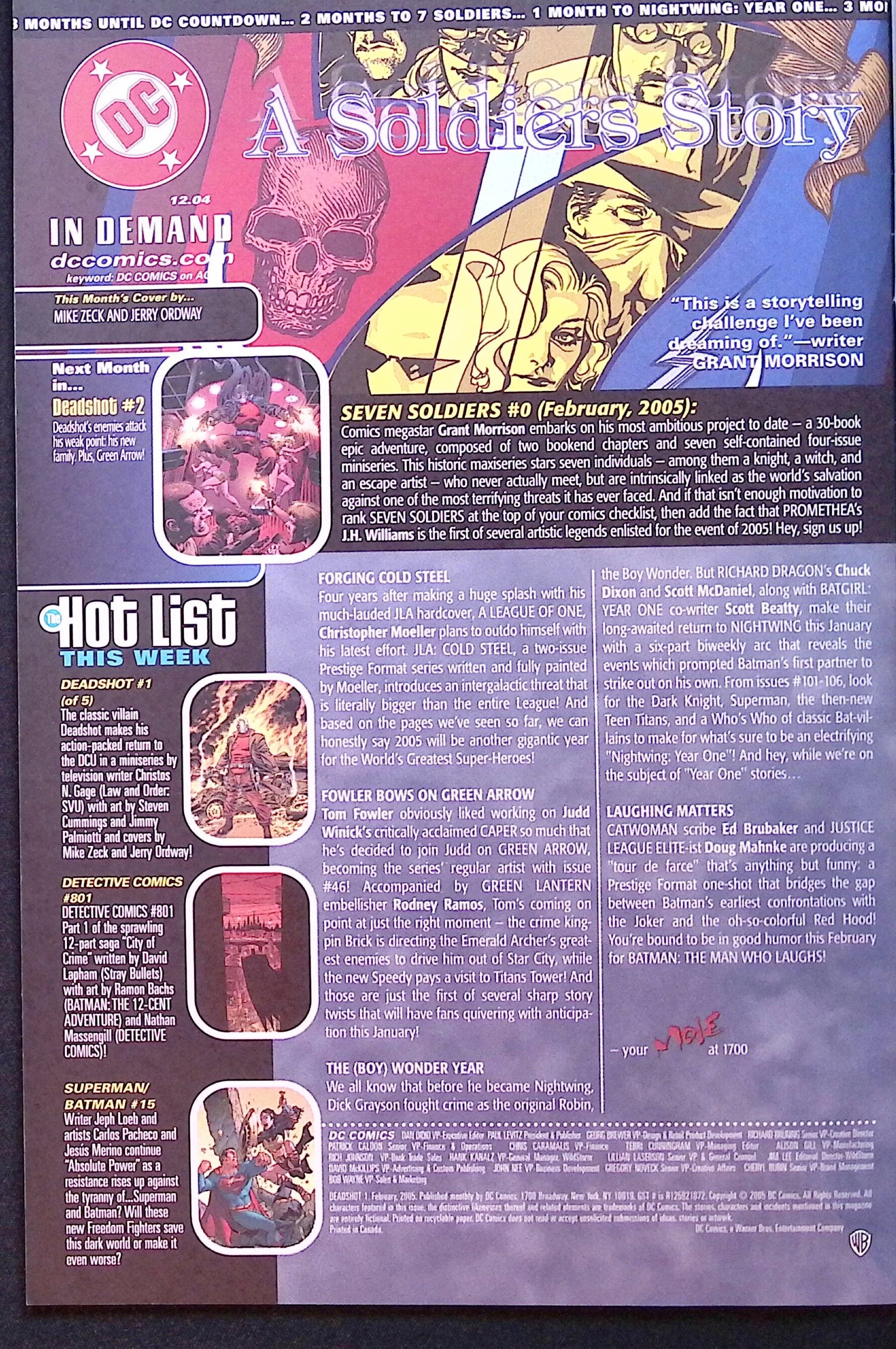 Deadshot # 1 2005 VF/NM