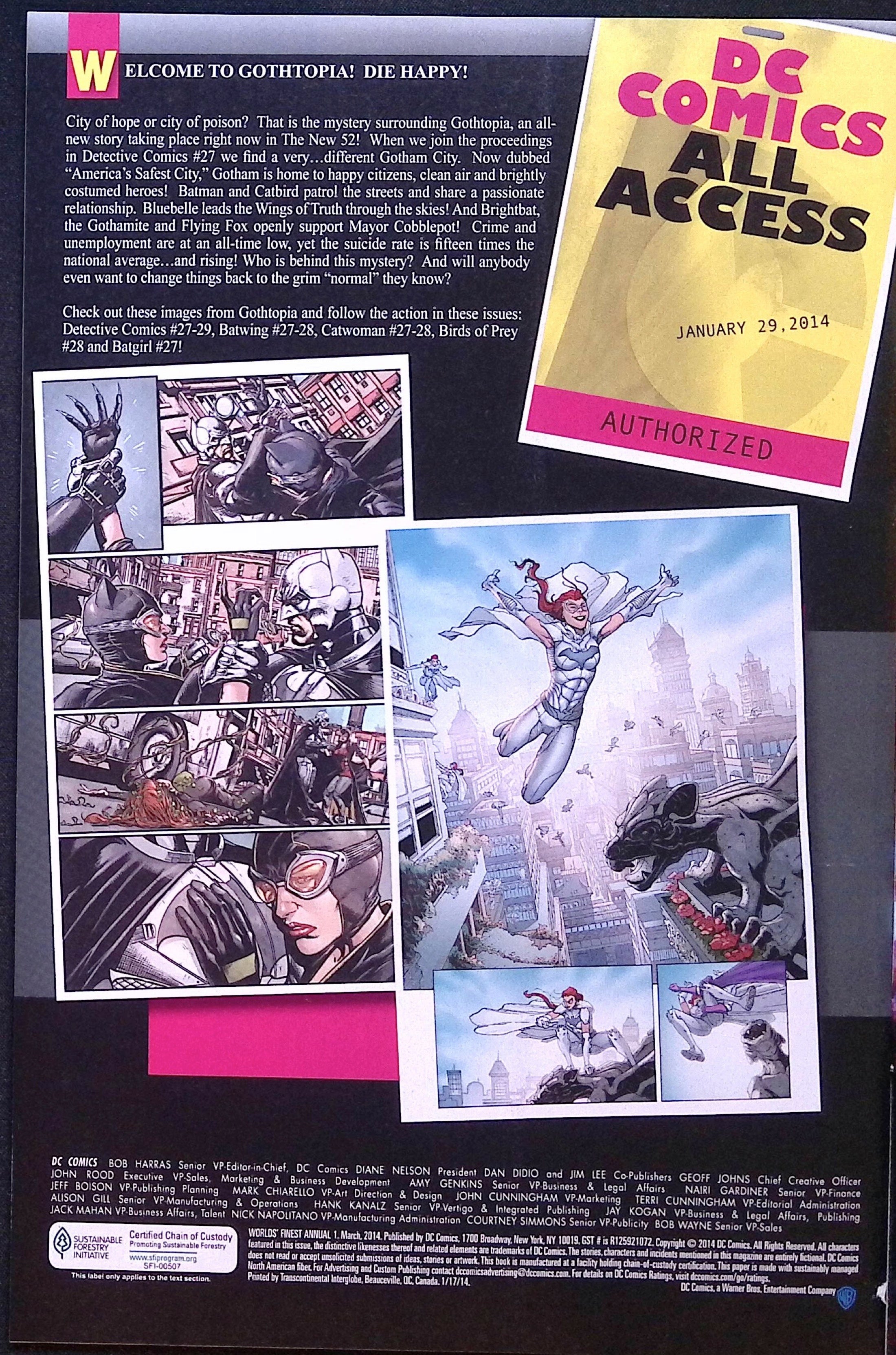 Worlds' Finest Annual # 1 2014 VF/NM