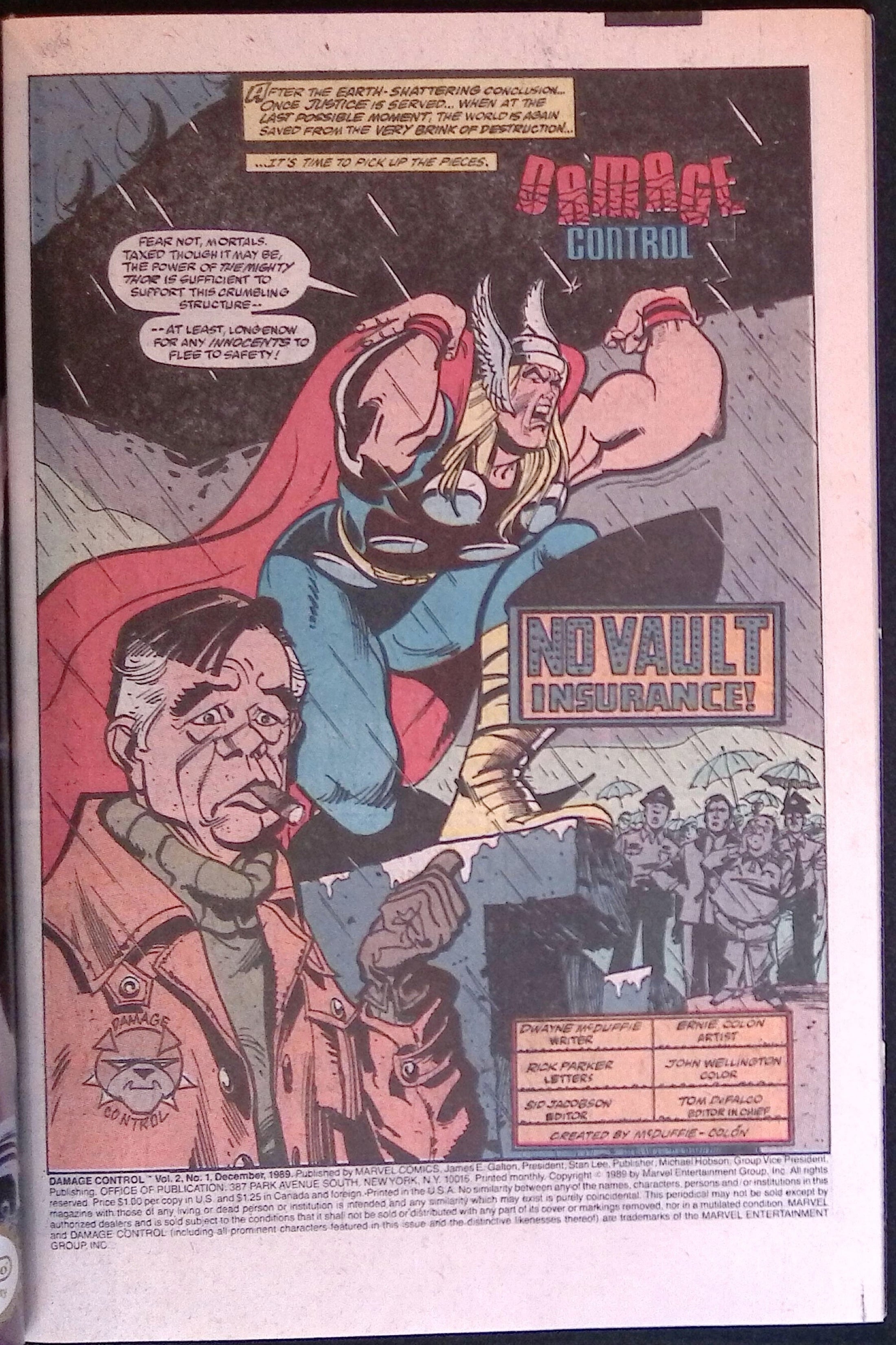 Damage Control # 1 1989 VF/NM