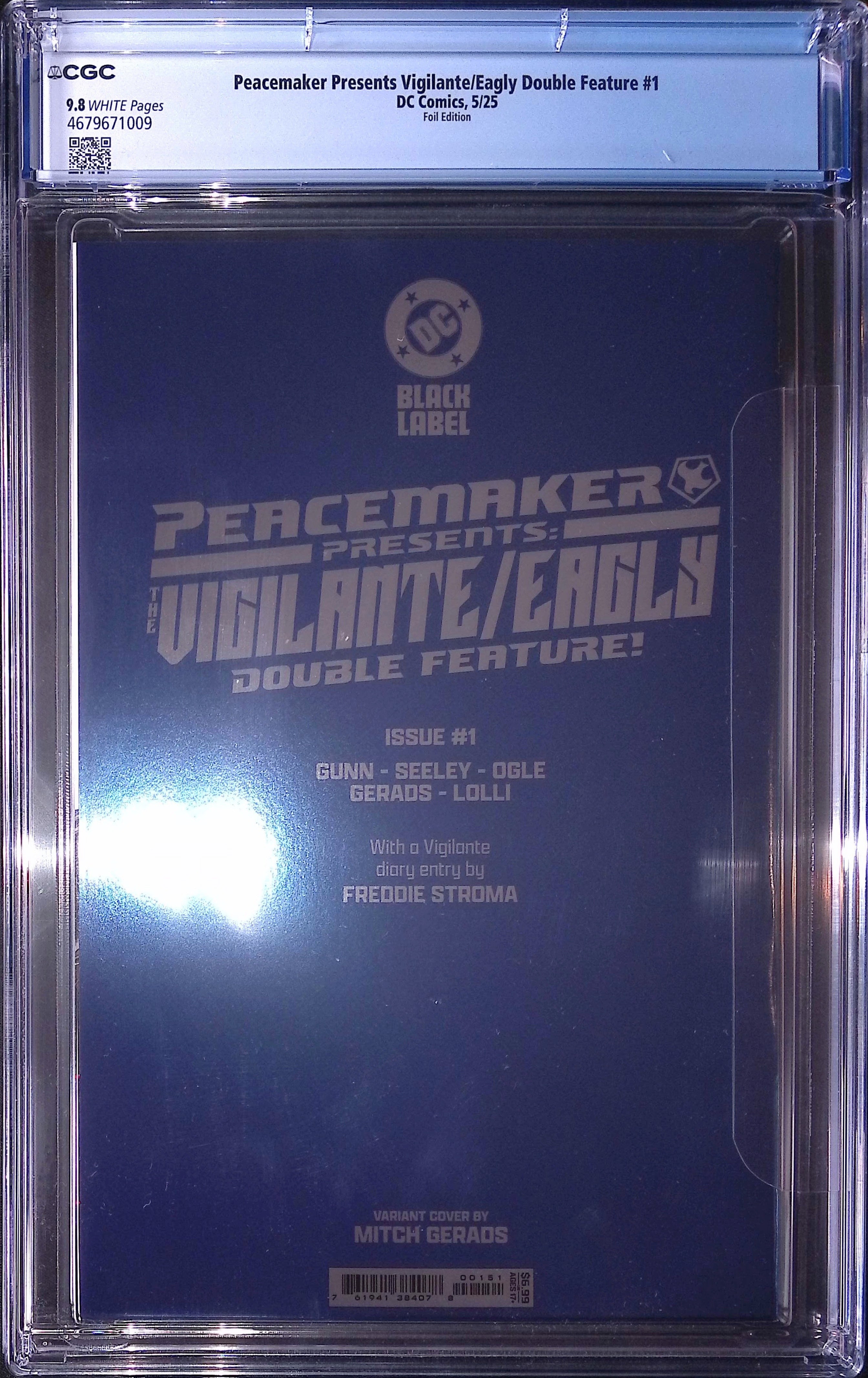 Peacemaker Presents Vigilante/Eagly Doub 1 5/25 DC Comics Foil Edition CGC 9.8