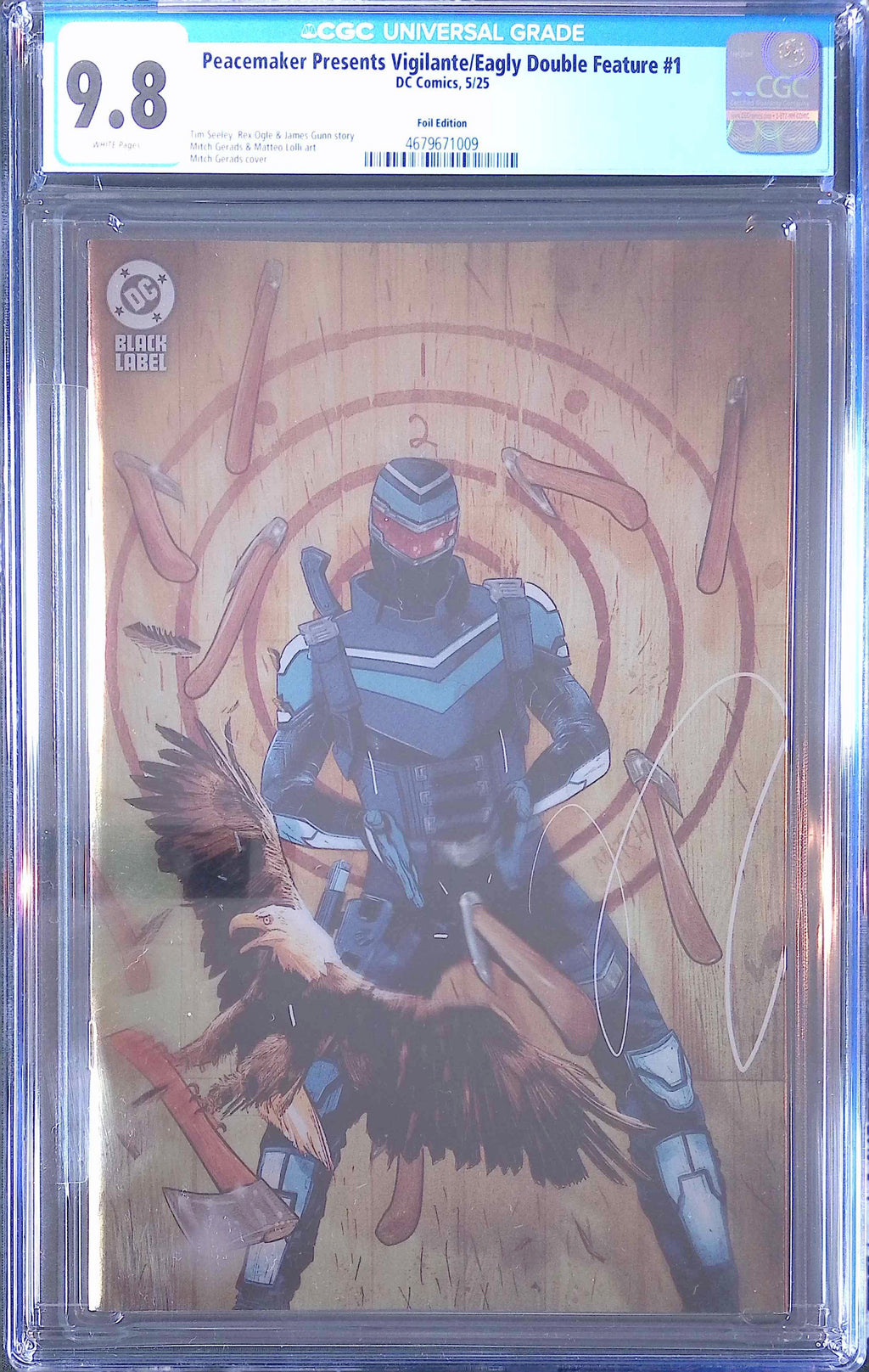 Peacemaker Presents Vigilante/Eagly Doub 1 5/25 DC Comics Foil Edition CGC 9.8
