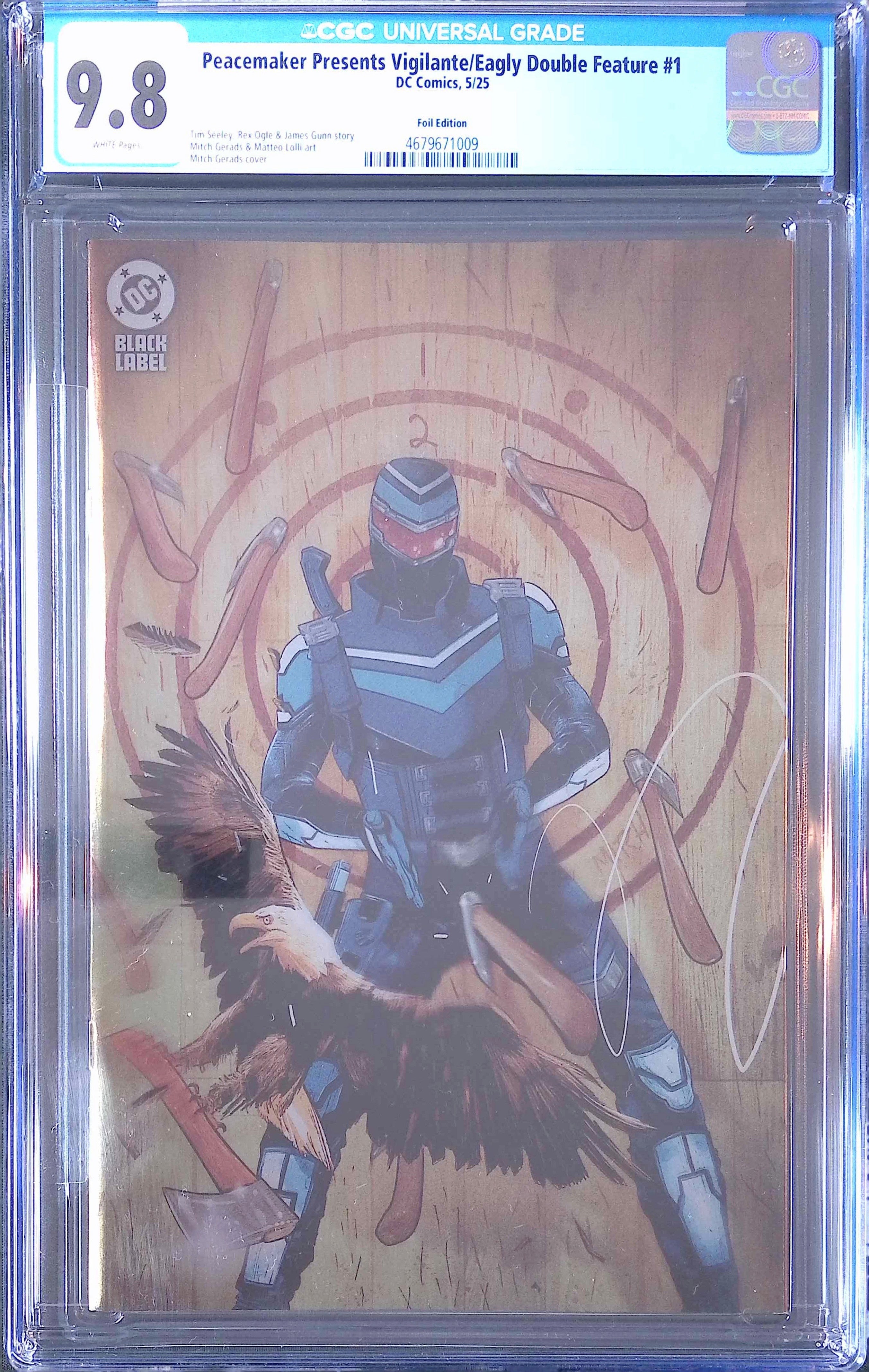 Peacemaker Presents Vigilante/Eagly Doub 1 5/25 DC Comics Foil Edition CGC 9.8