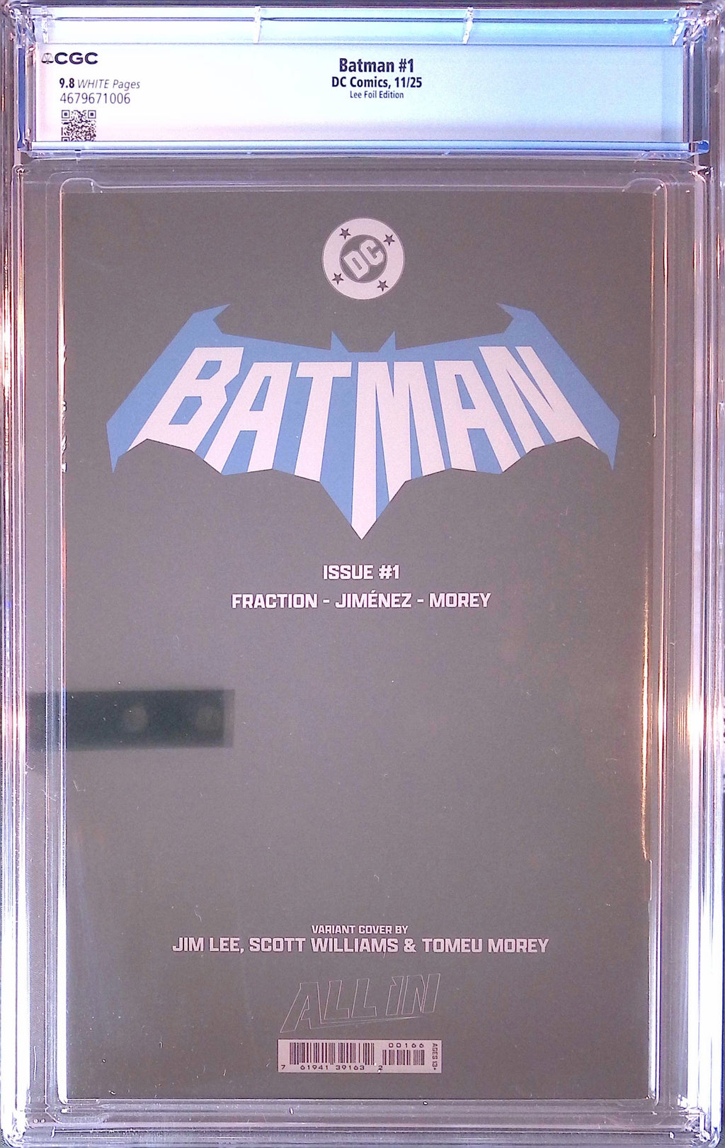 Batman # 1 11/25 Lee Foil Edition CGC 9.8 4679671006