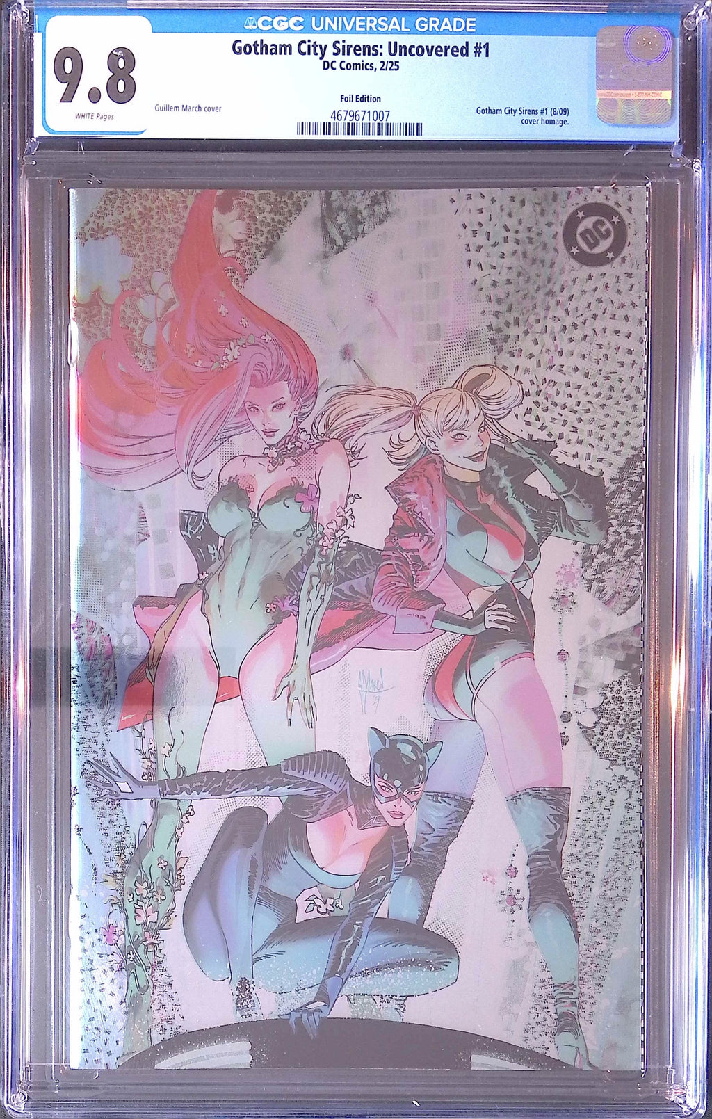 Gotham City Sirens: Uncovered # 1 Foil Cover 2024 CGC 9.8 4679671007