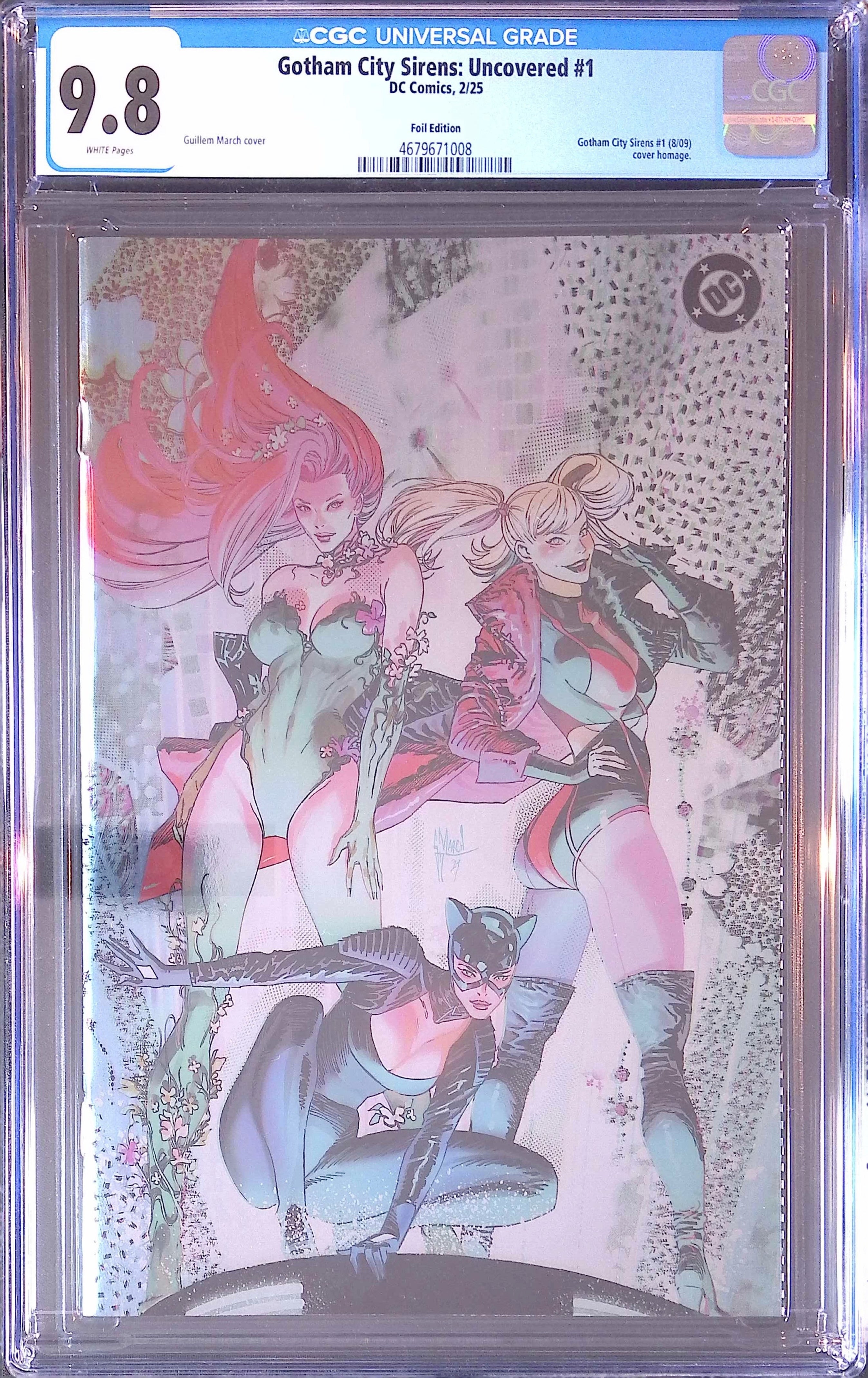 Gotham City Sirens: Uncovered # 1 Foil Cover 2024 CGC 9.8 4679671008