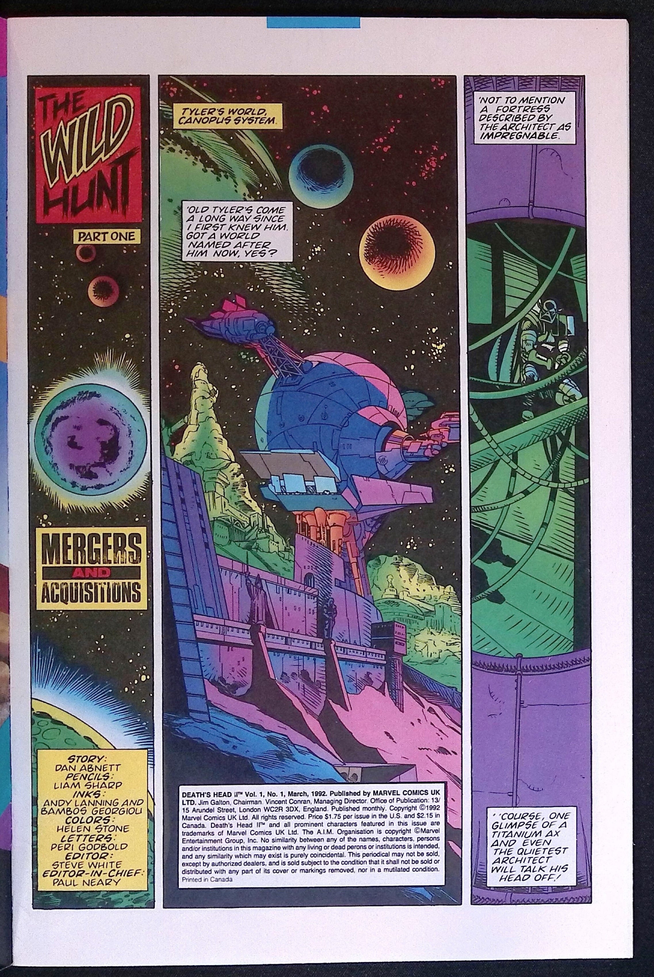 Death's Head II # 1 March Vol 1 1992 NM-