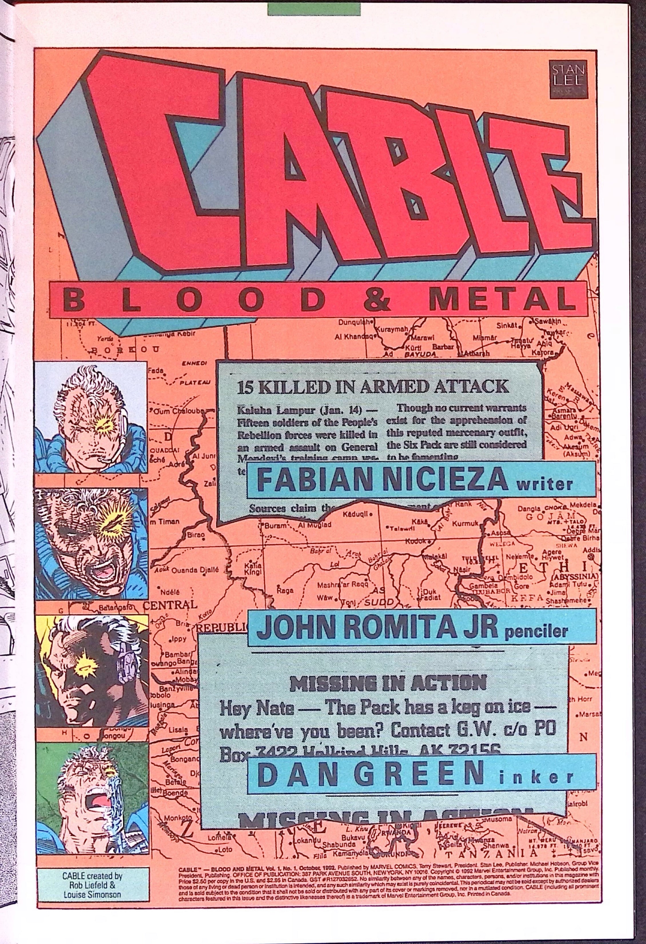 Cable: Blood & Metal # 1 1992 NM-