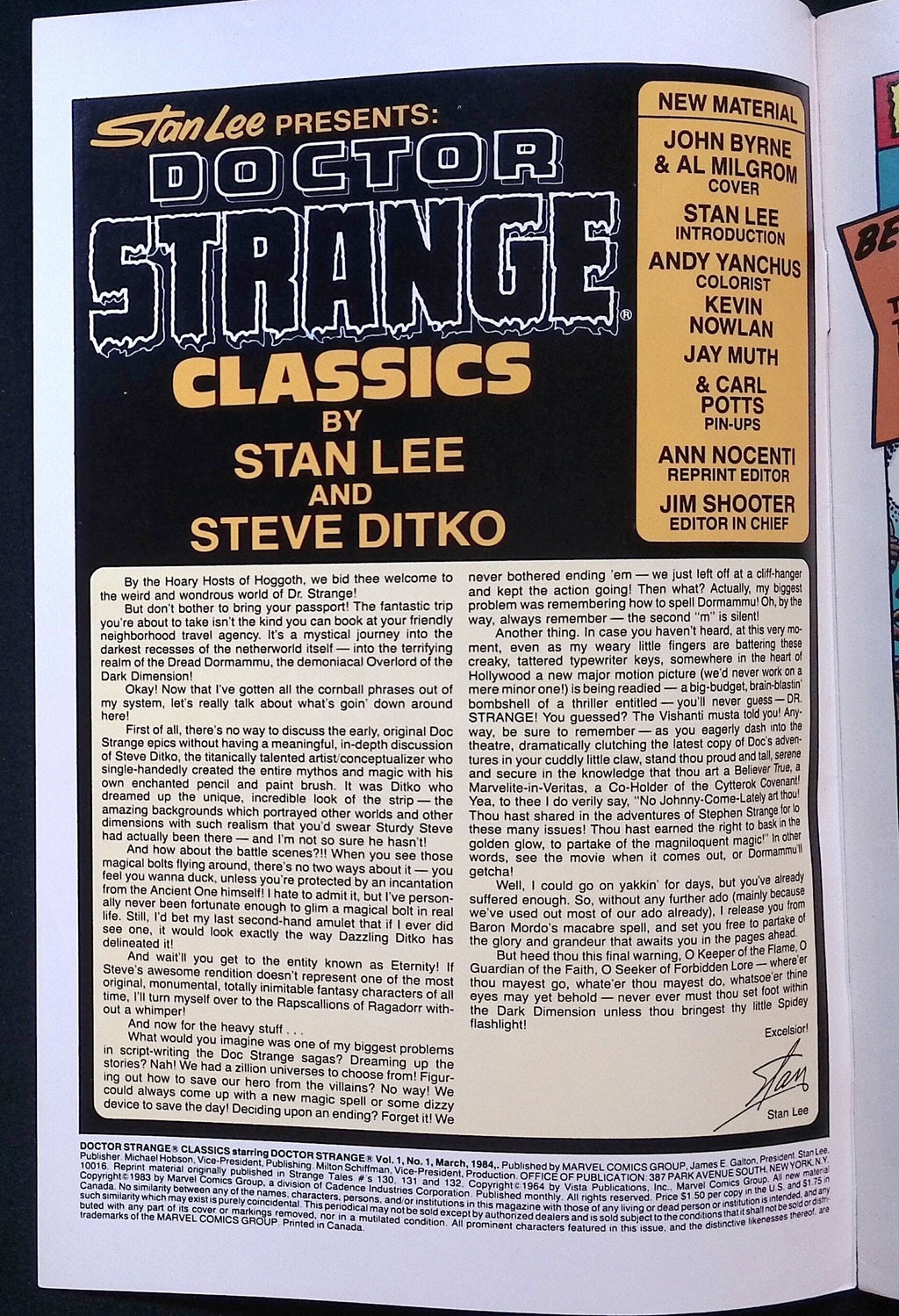 Doctor Strange Classics # 1 1983 VF/NM