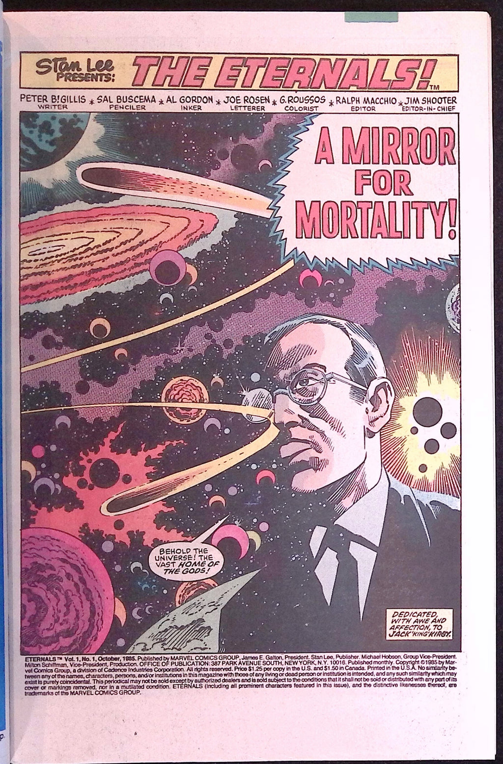 The Eternals # 1 1985 NM-
