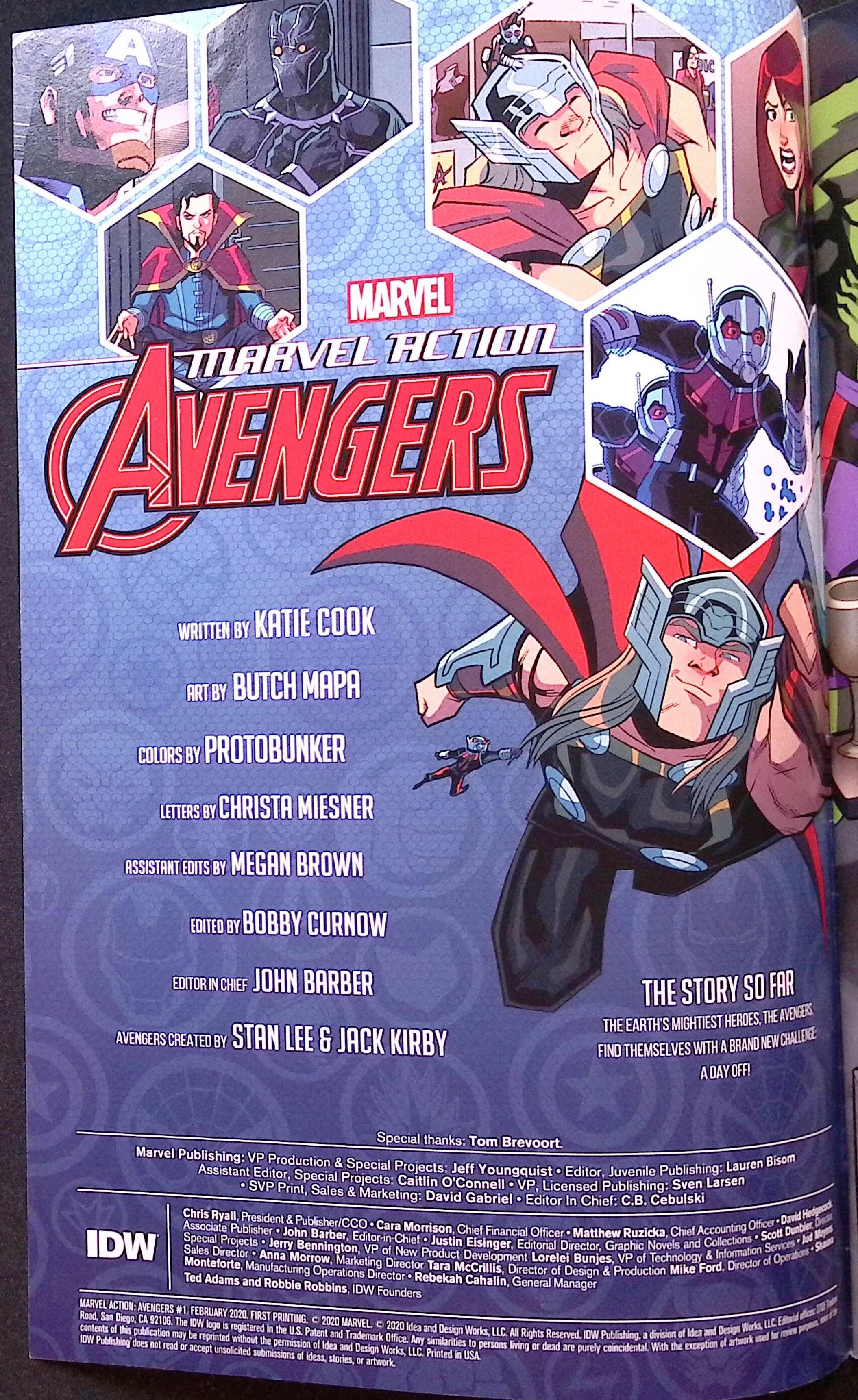Marvel Action: Avengers # 1 2020 NM-