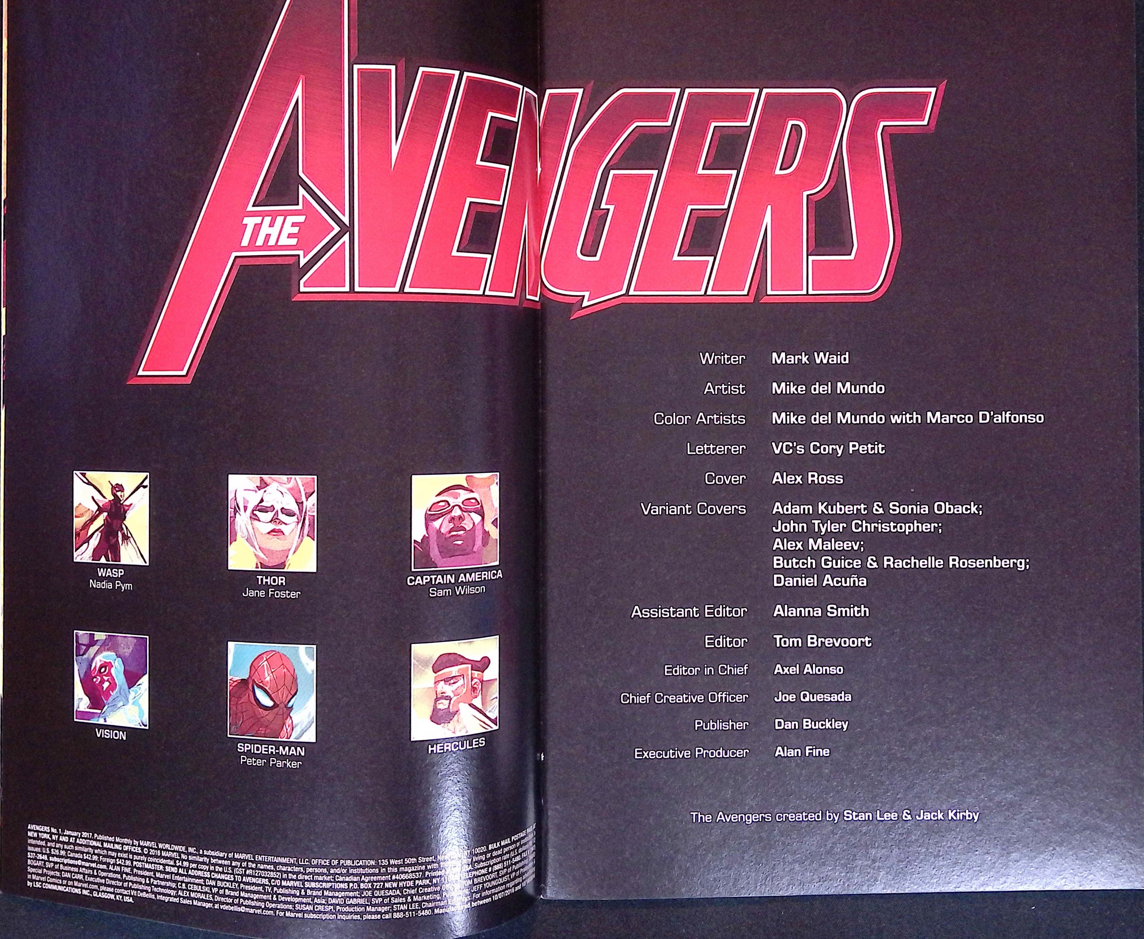 Avengers # 1 2017 NM-