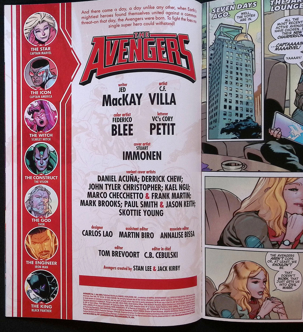 The Avengers # 1 Variant 2023 NM-