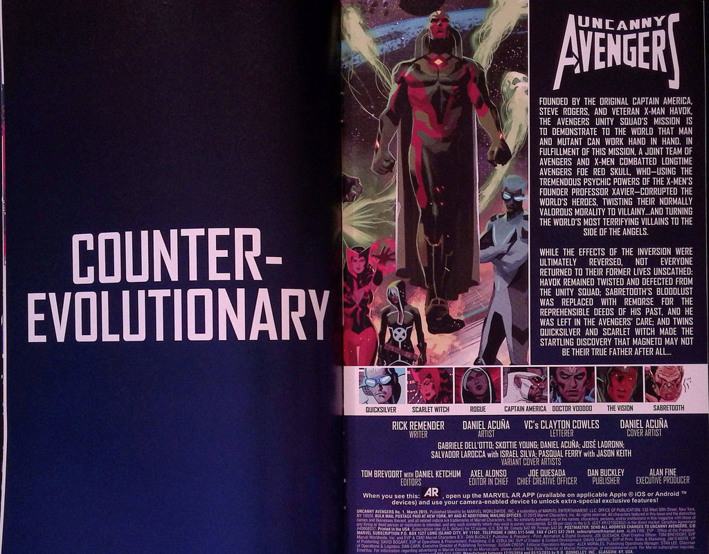 Uncanny Avengers # 1 2015 NM