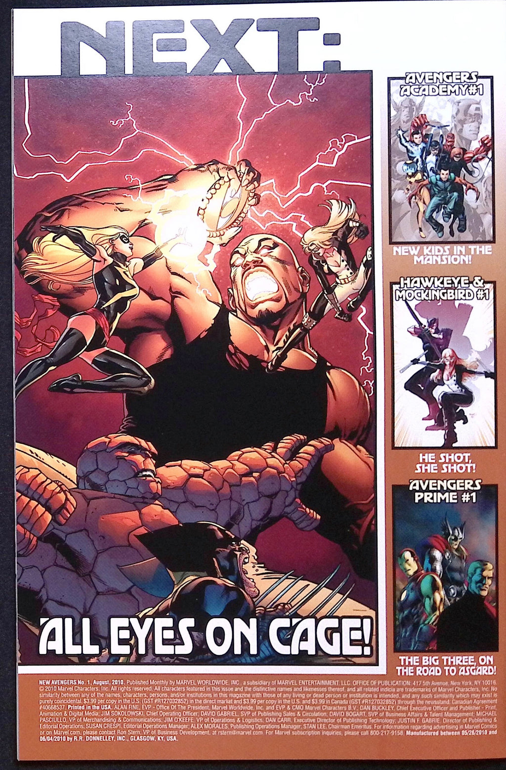 New Avengers # 1 2010 NM-