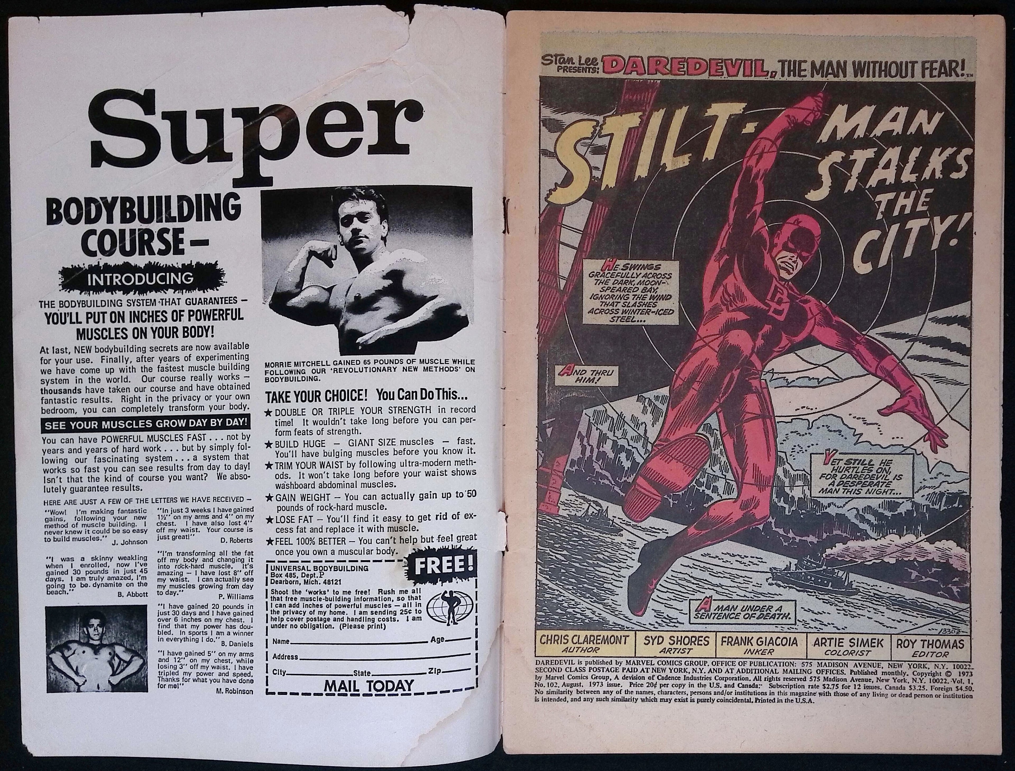 Daredevil # 102 1973 G/VG