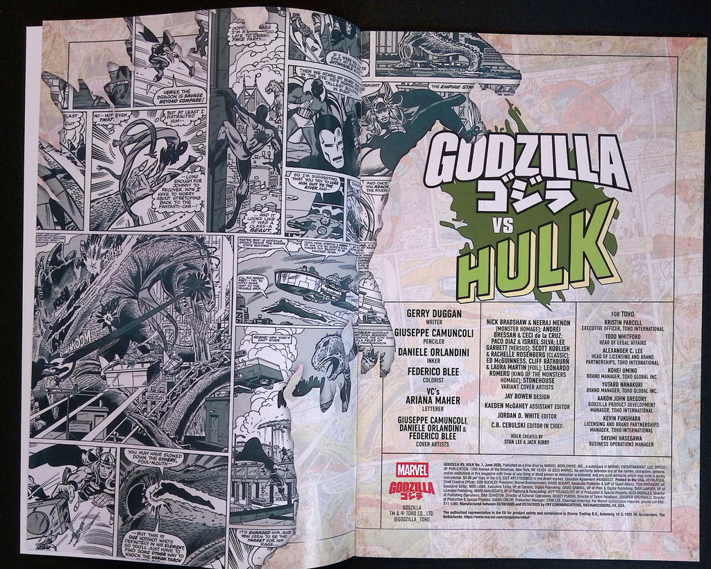 Godzilla vs. Hulk # 1 2025 NM