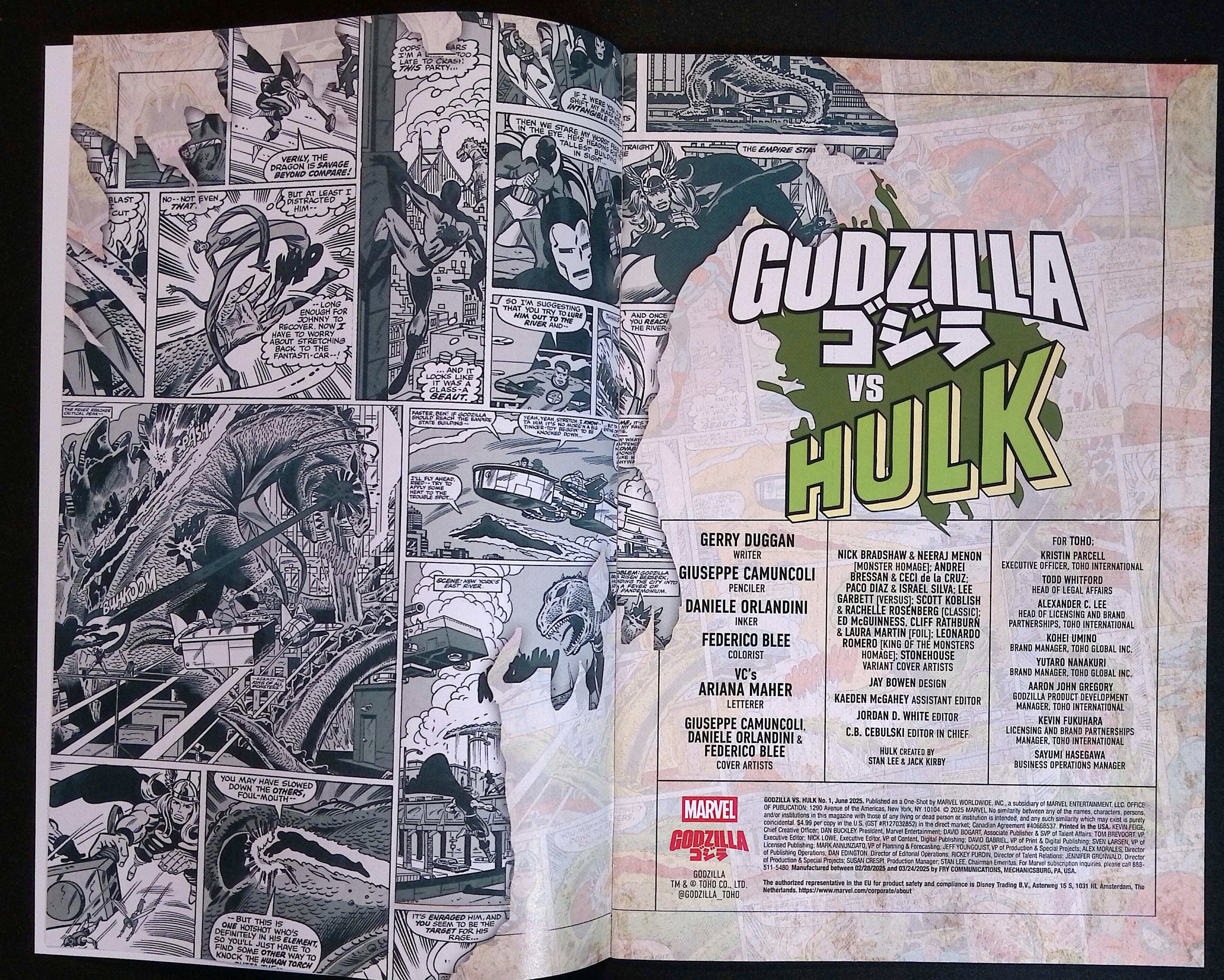 Godzilla vs. Hulk # 1 2025 NM