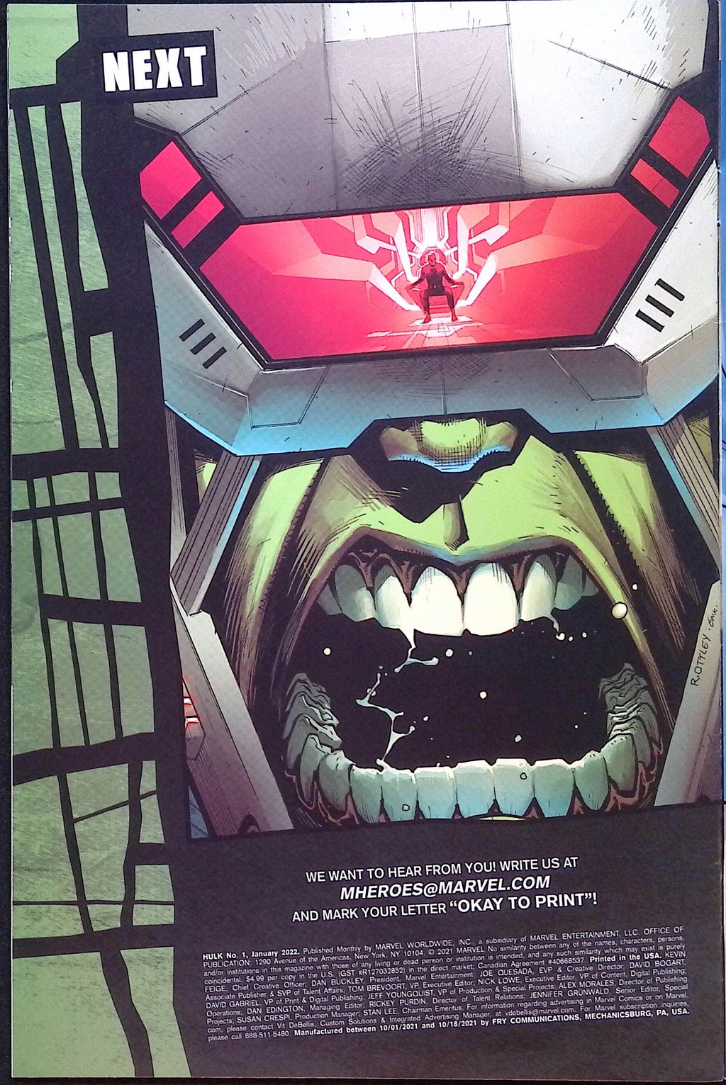 Hulk # 1 1:10 Incentive Ottley Variant NM-