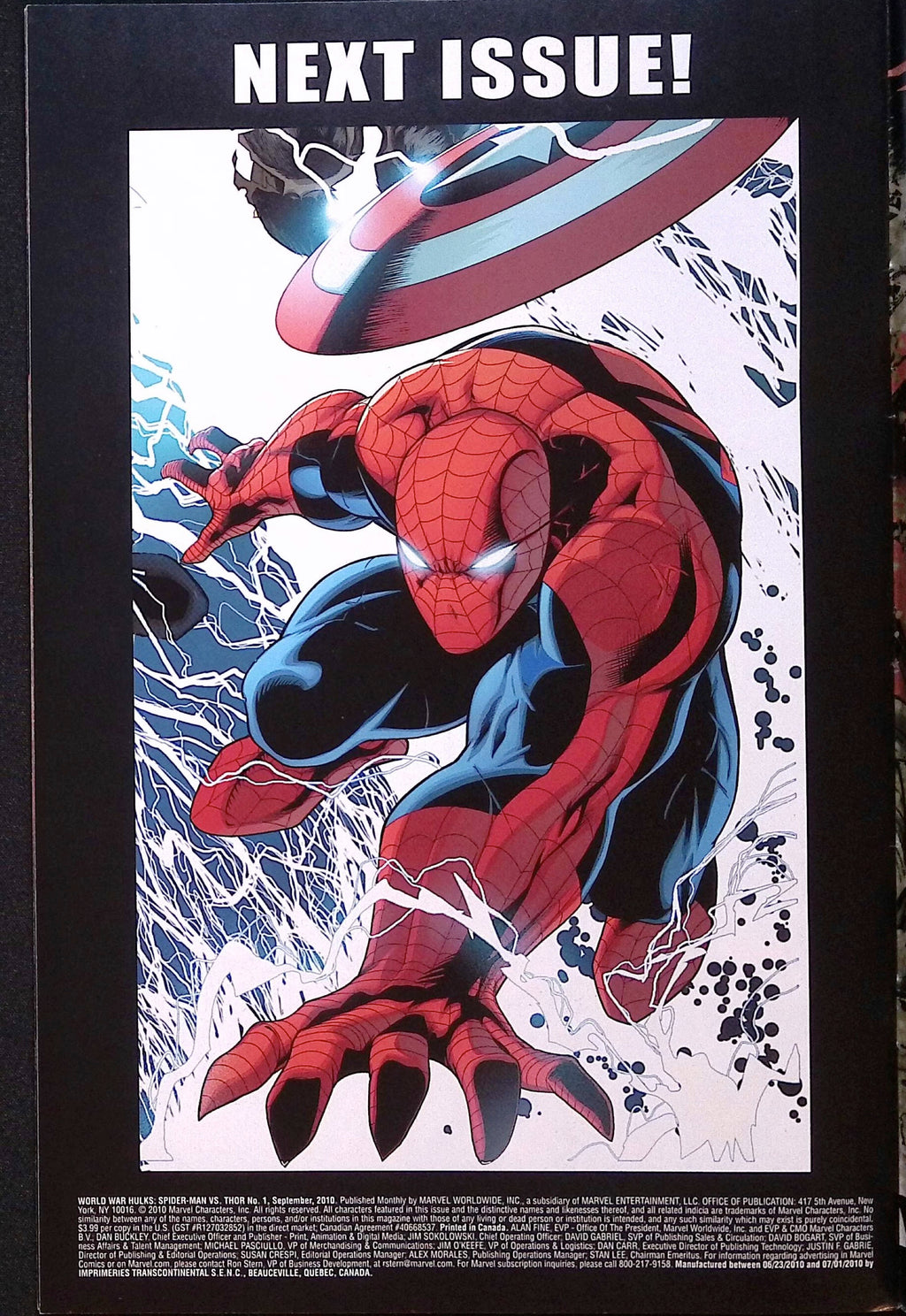 World War Hulks: Spider-Man vs. Thor # 1 2010 NM-