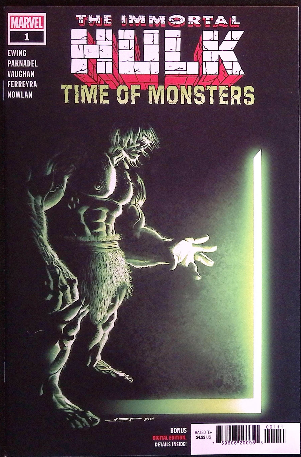 The Immortal Hulk: Time of Monsters # 1 2021 NM-